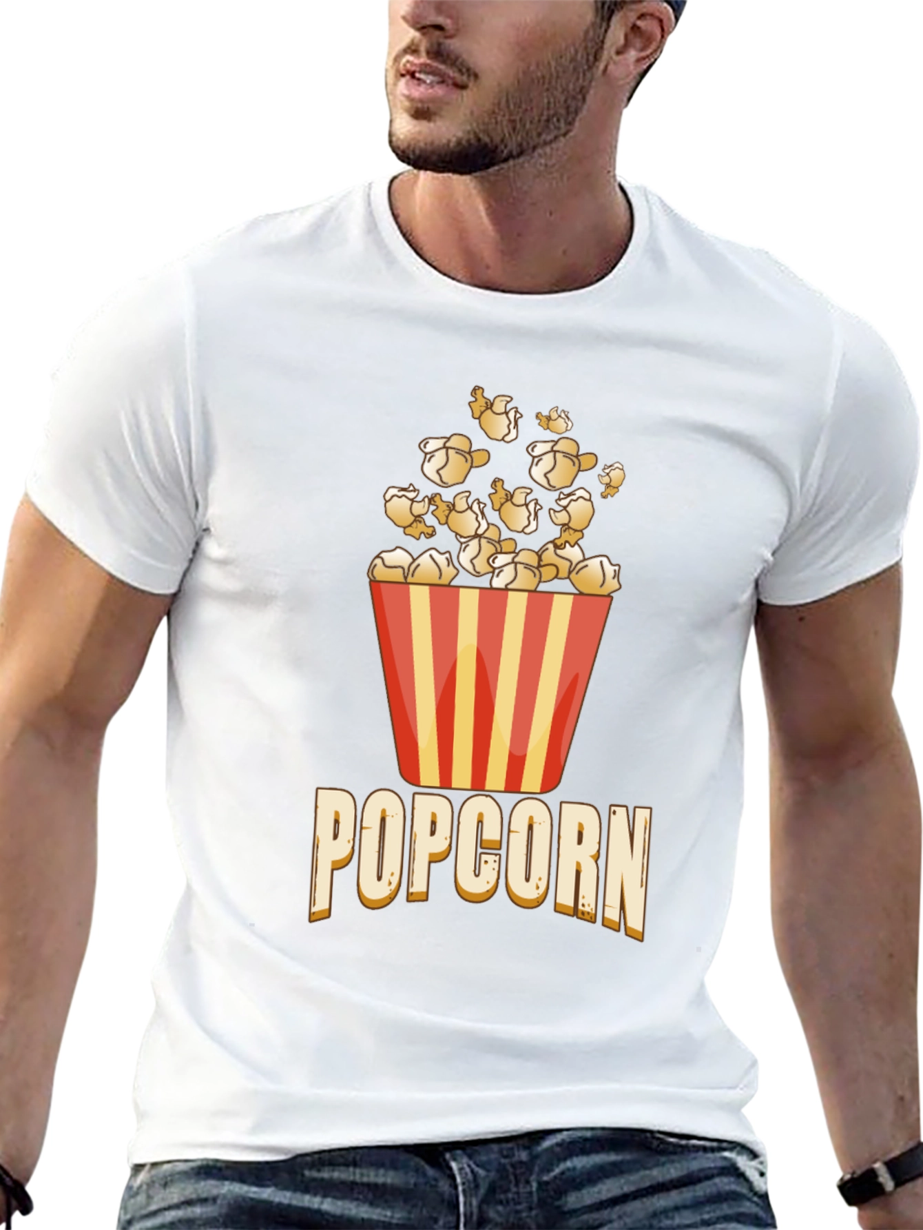 Black Popcorn Graphic Tee - Casual & Fun Style view 13