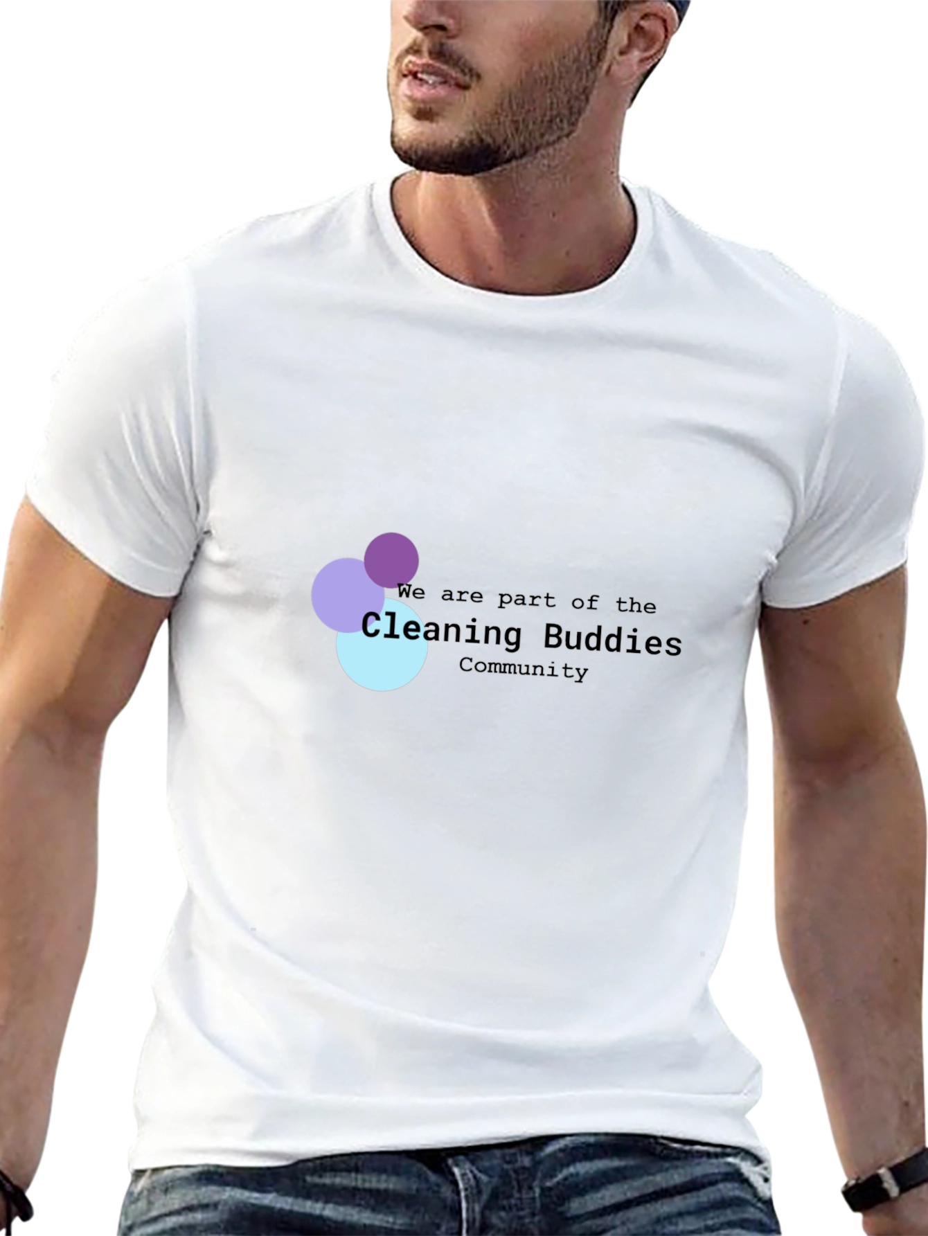 Black Cleaning Buddies Community Black T-Shirt view 13