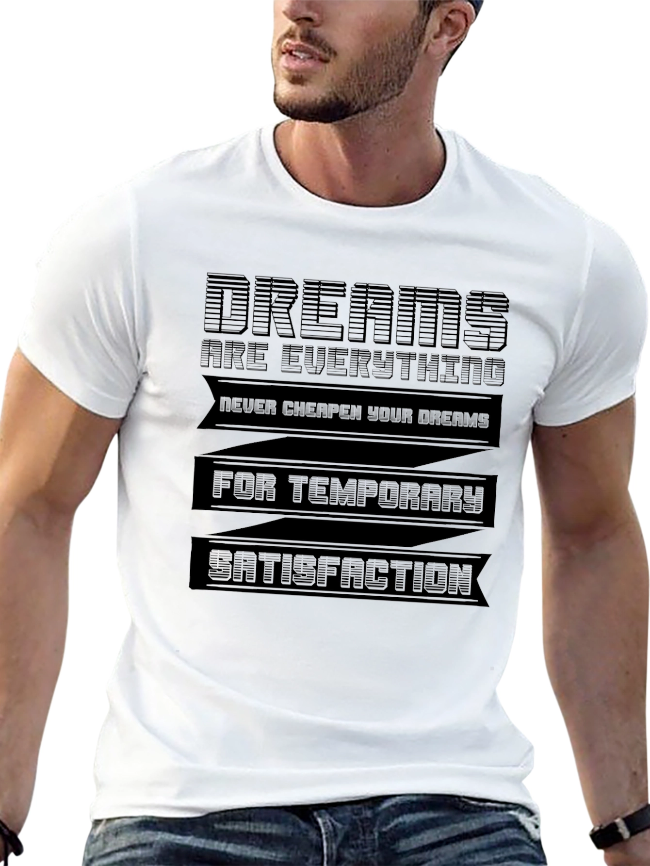Black Dreams T-Shirt - Motivational Graphic Tee view 13