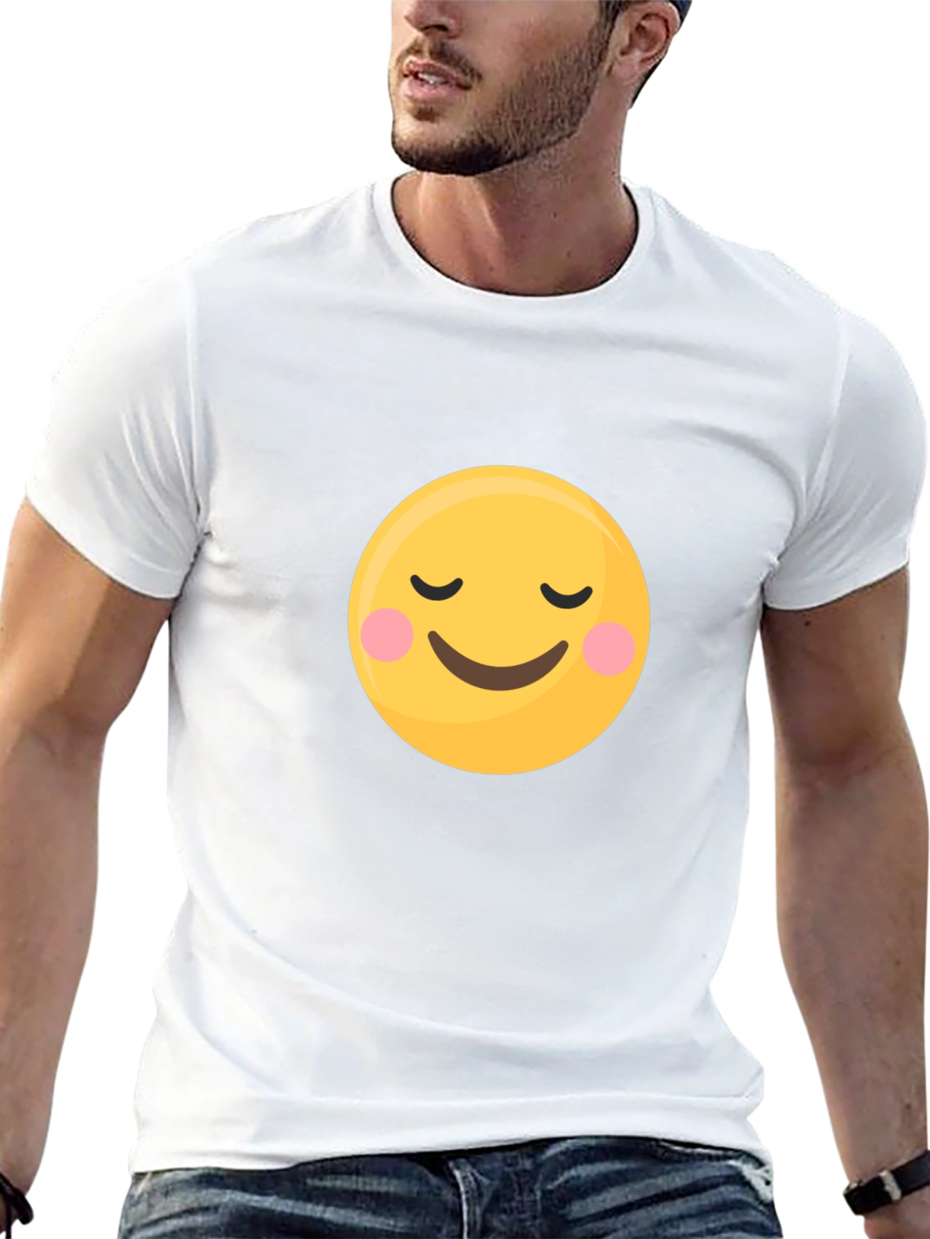Black Zen Emoji Black T-Shirt view 13