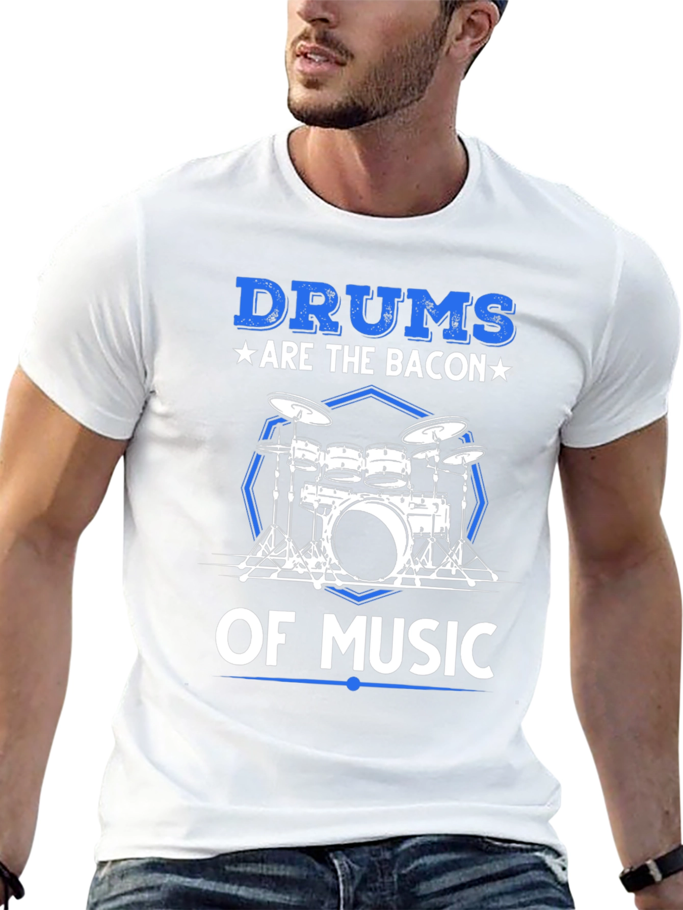 Black Drums are the Bacon of Music T-Shirt view 13