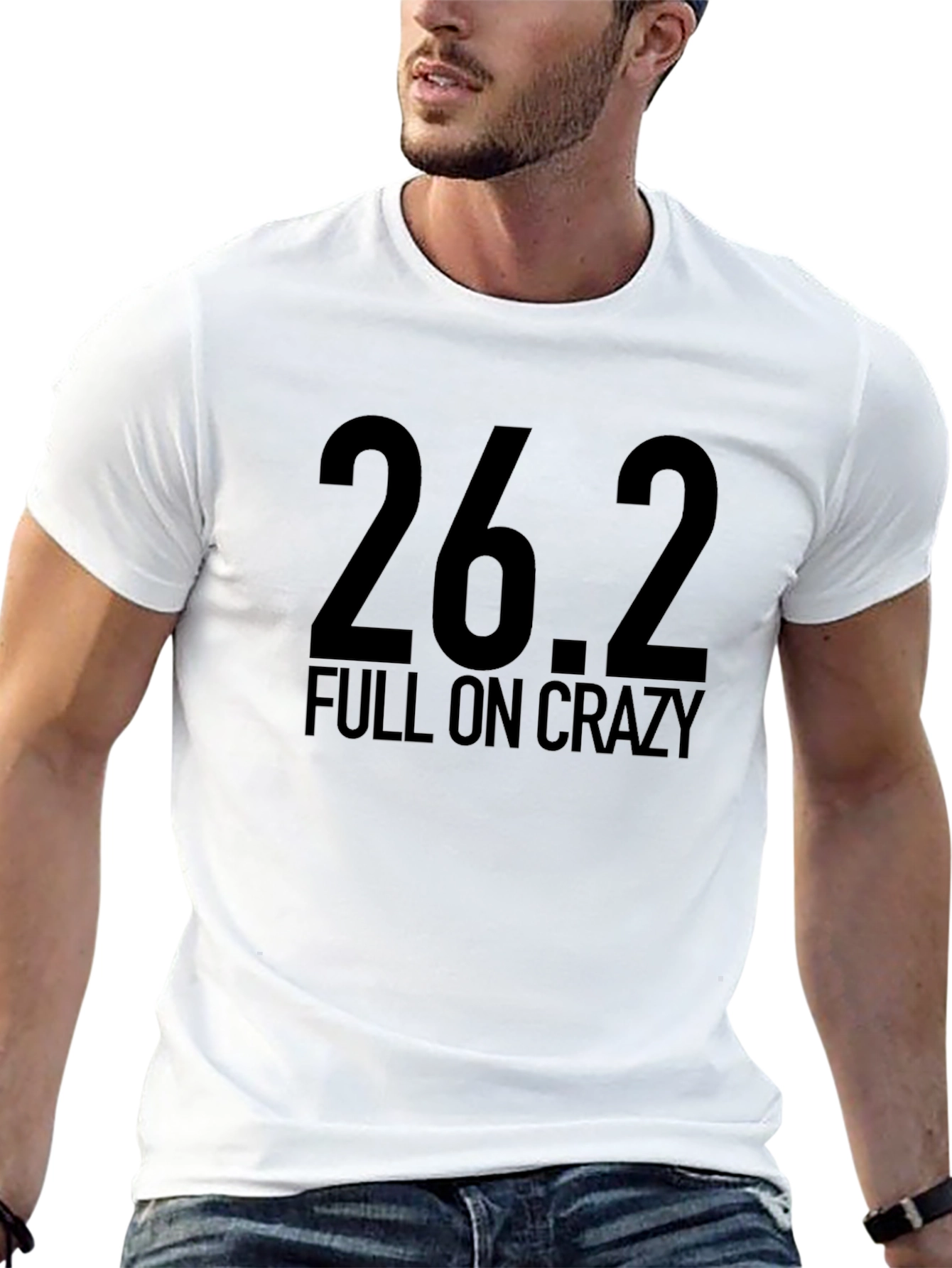 Black 26.2 Full On Crazy Black Graphic Tee view 13