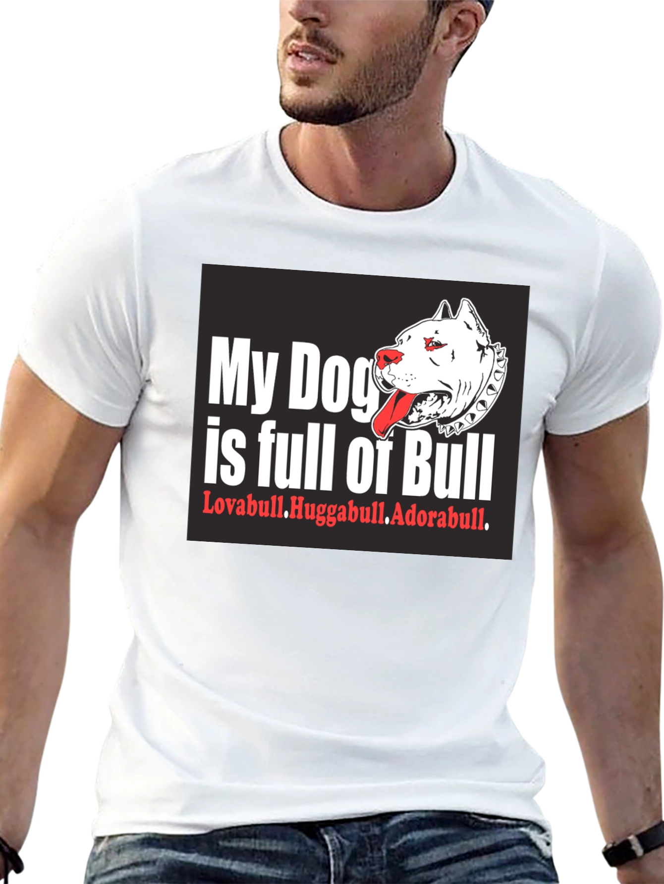 Black My Dog is Full of Bull T-Shirt view 13
