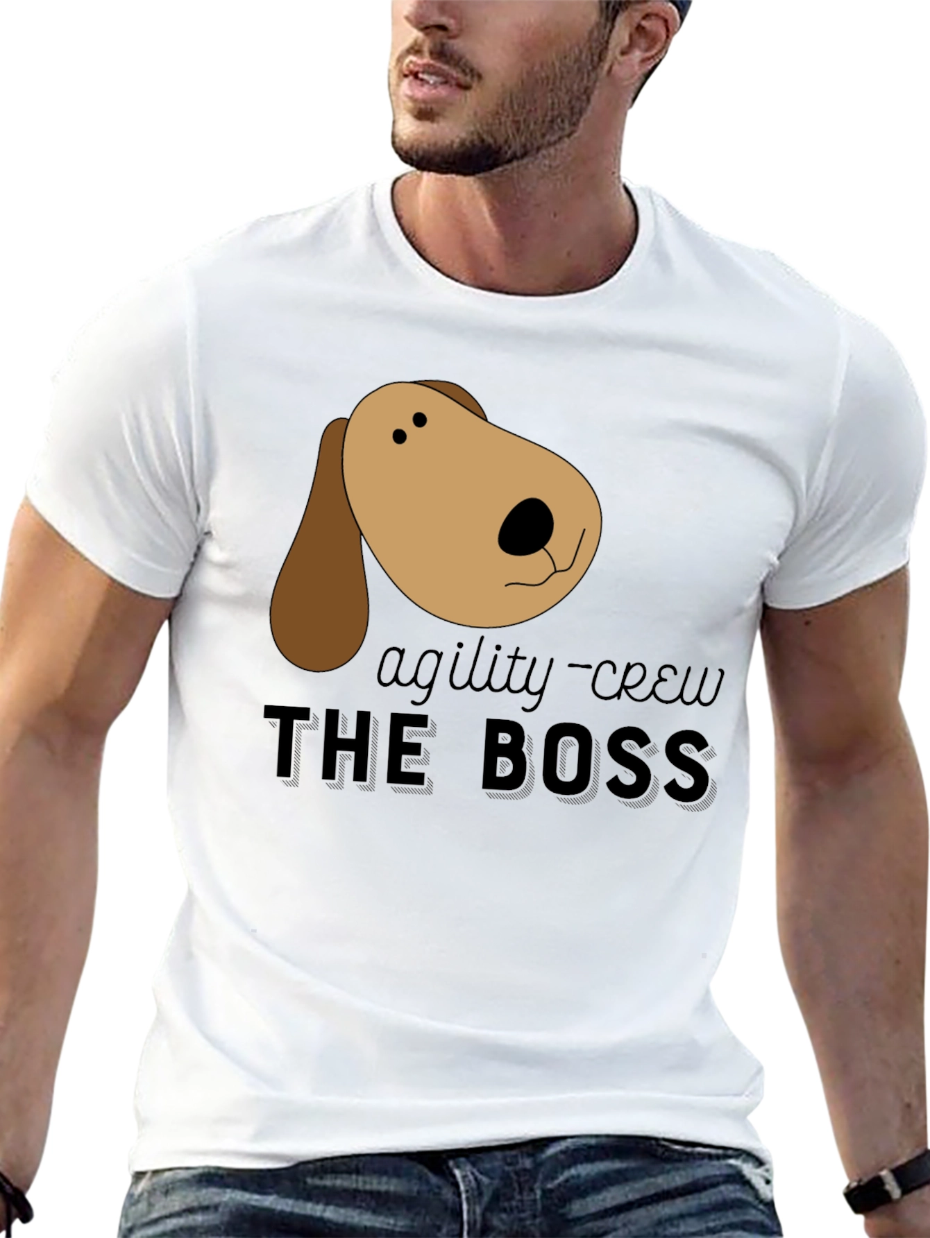 Black Agility Crew Dog Boss Black T-Shirt view 13