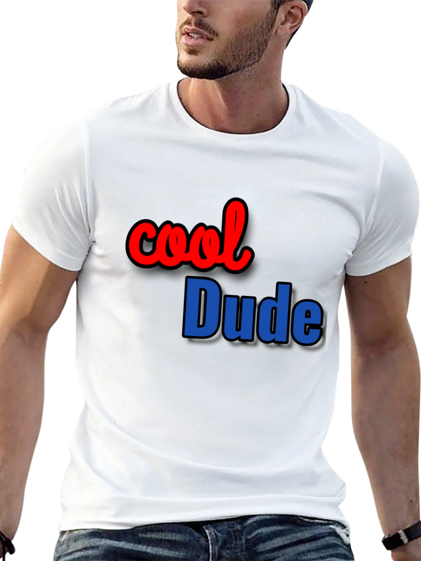 Black Cool Dude Black T-Shirt Casual Wear view 13
