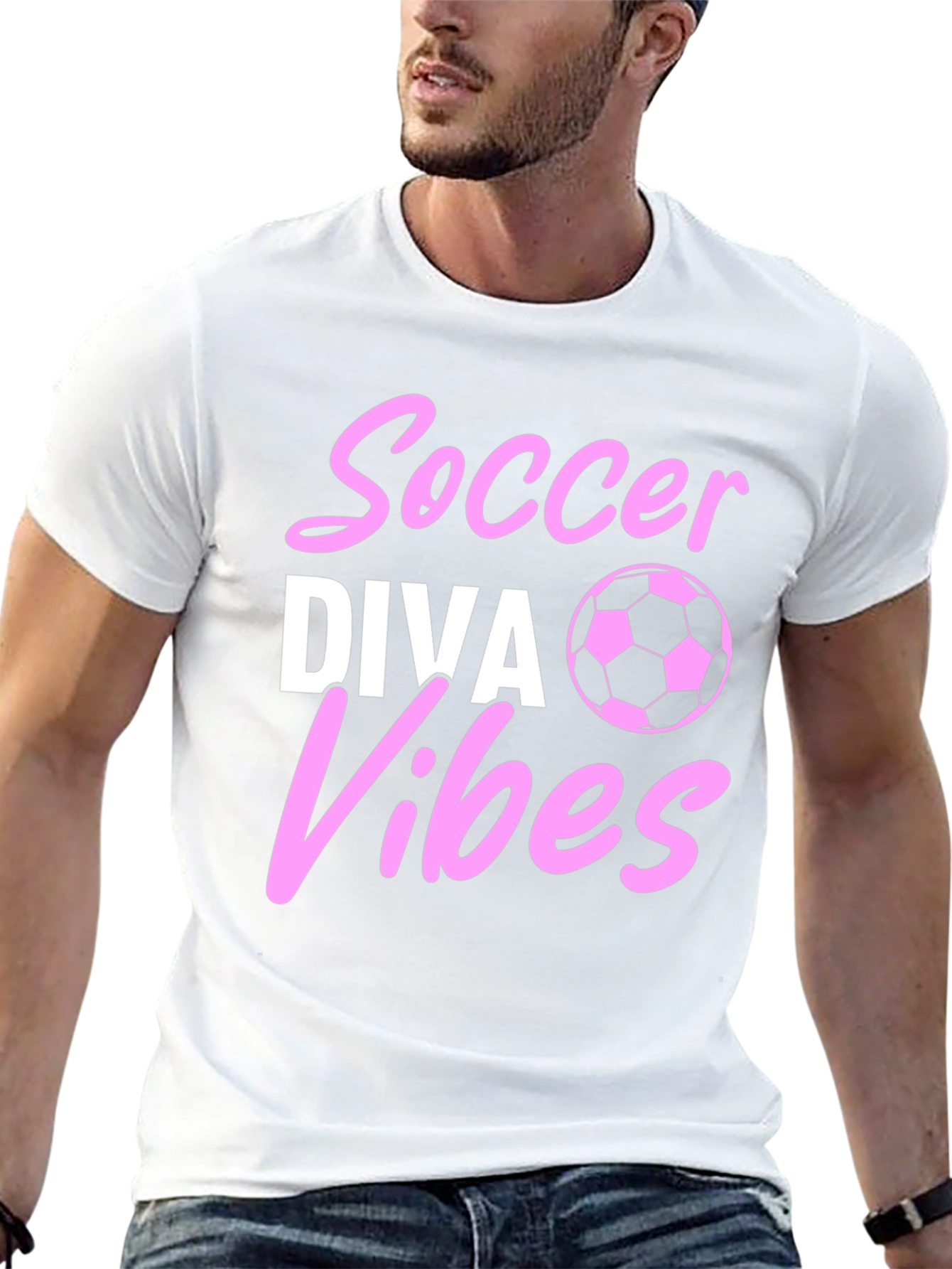 Black Soccer Diva Vibes T-Shirt view 13