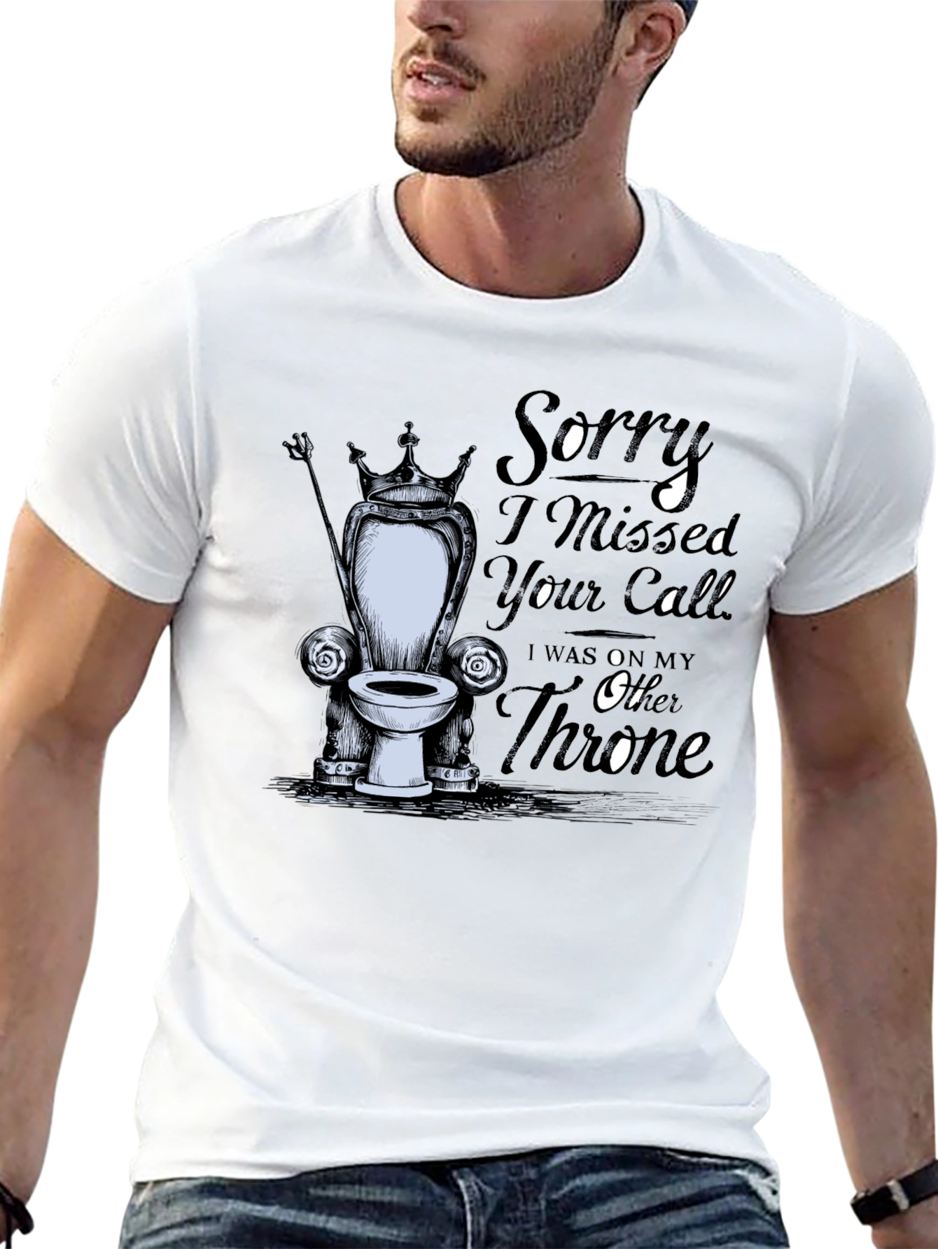 Black Throne Humor T-Shirt view 13