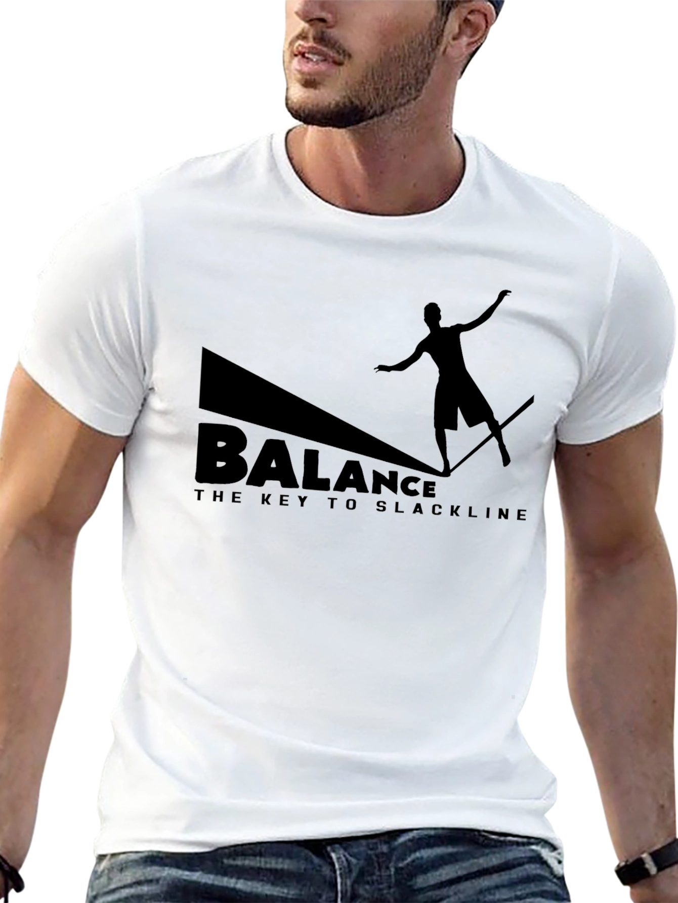 Black Balance Slackline Graphic Tee - Black view 13