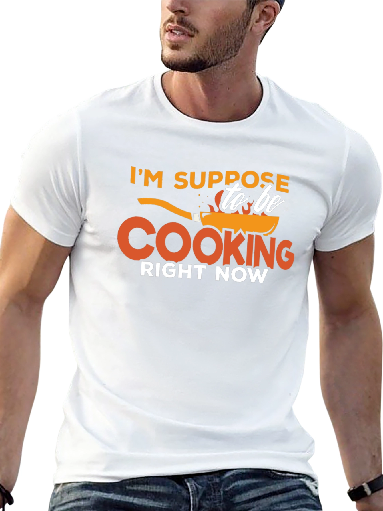 Black Funny Cooking T-Shirt - I'm Suppose to be Cooking Right Now view 13