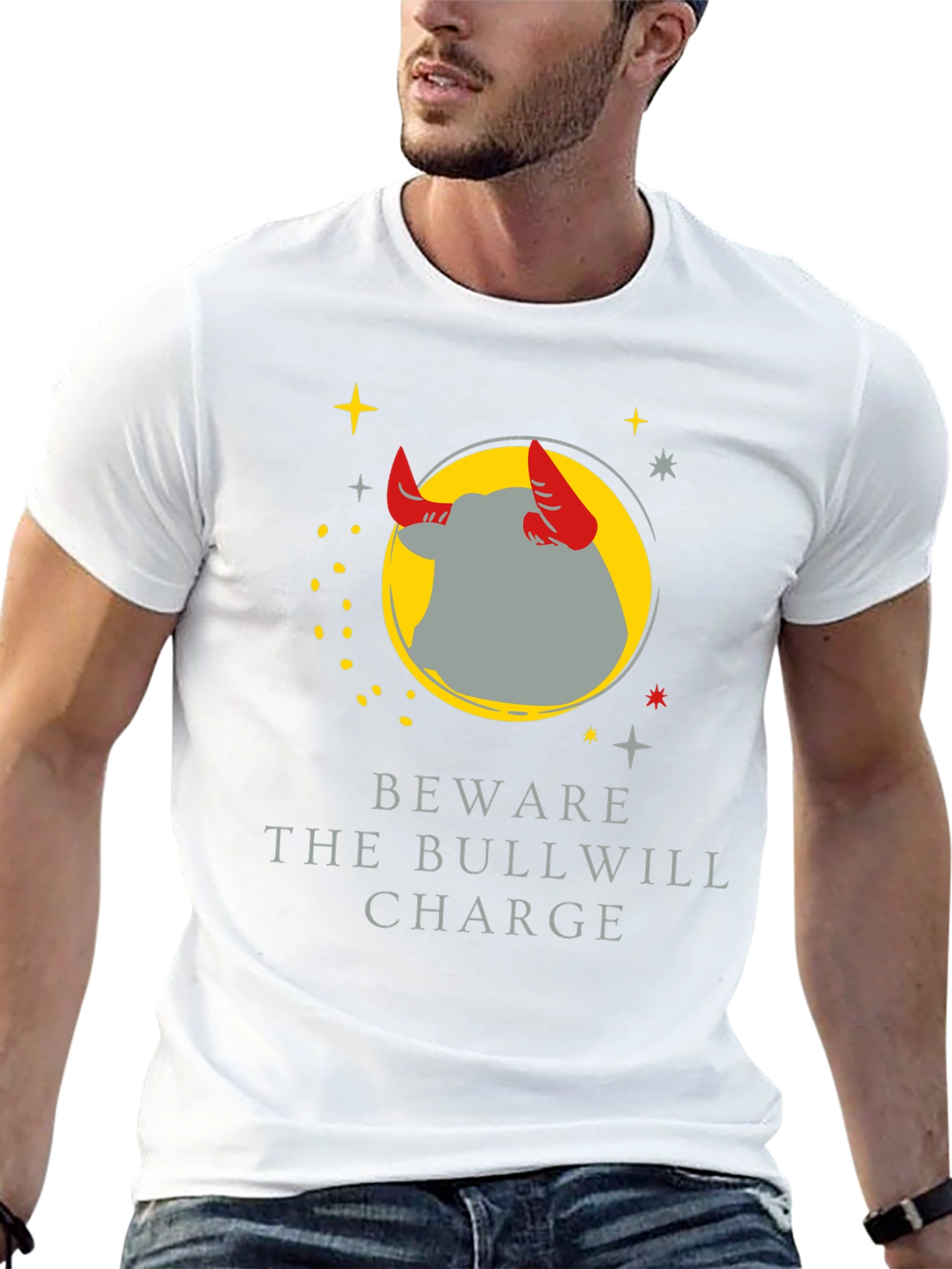 Black Beware the Bullwill Charge Graphic Tee view 13
