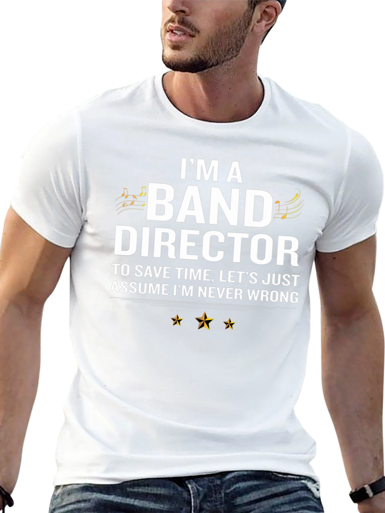 Black Band Director T-Shirt - Never Wrong view 13