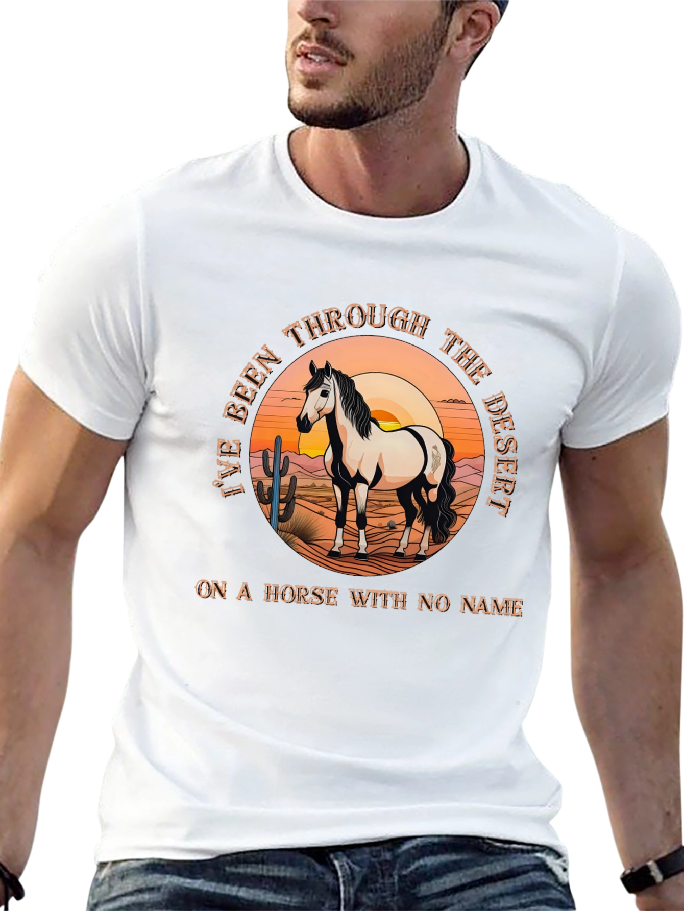 Black Desert Horse T-Shirt - Horse With No Name Tee view 13