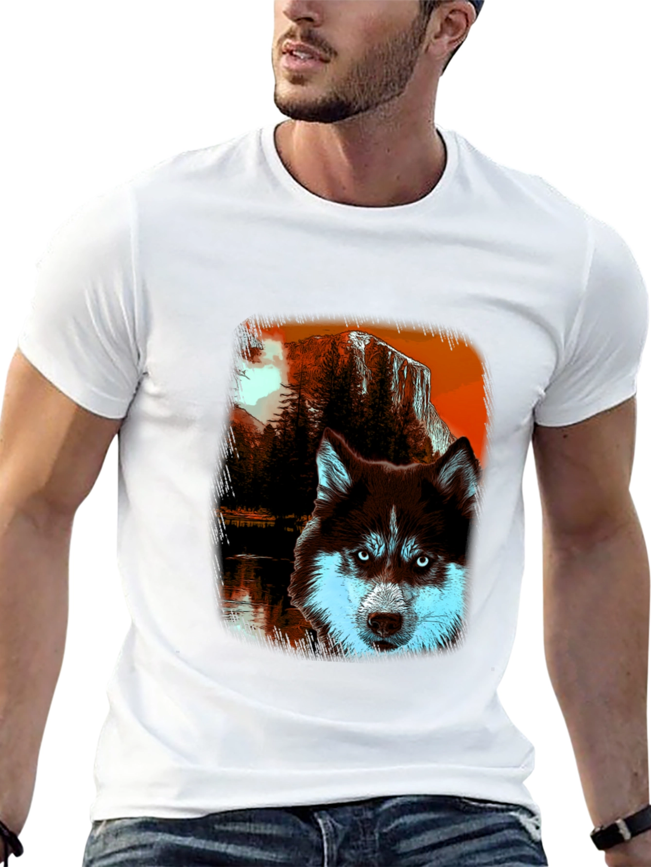 Black Husky Wilderness Graphic Tee - Black Cotton Blend view 13