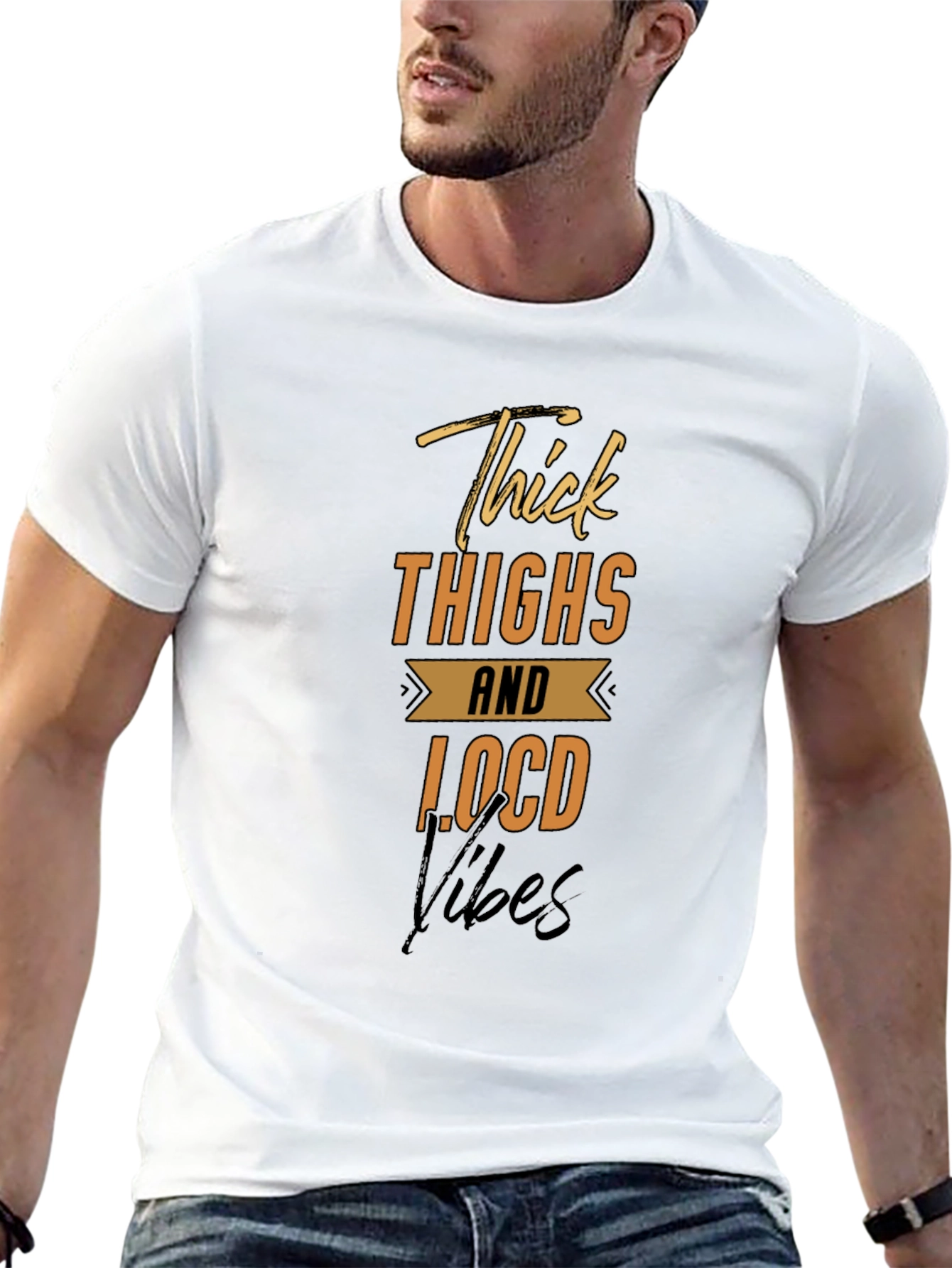 Black Thick Thighs Locd Vibes Graphic Tee view 13
