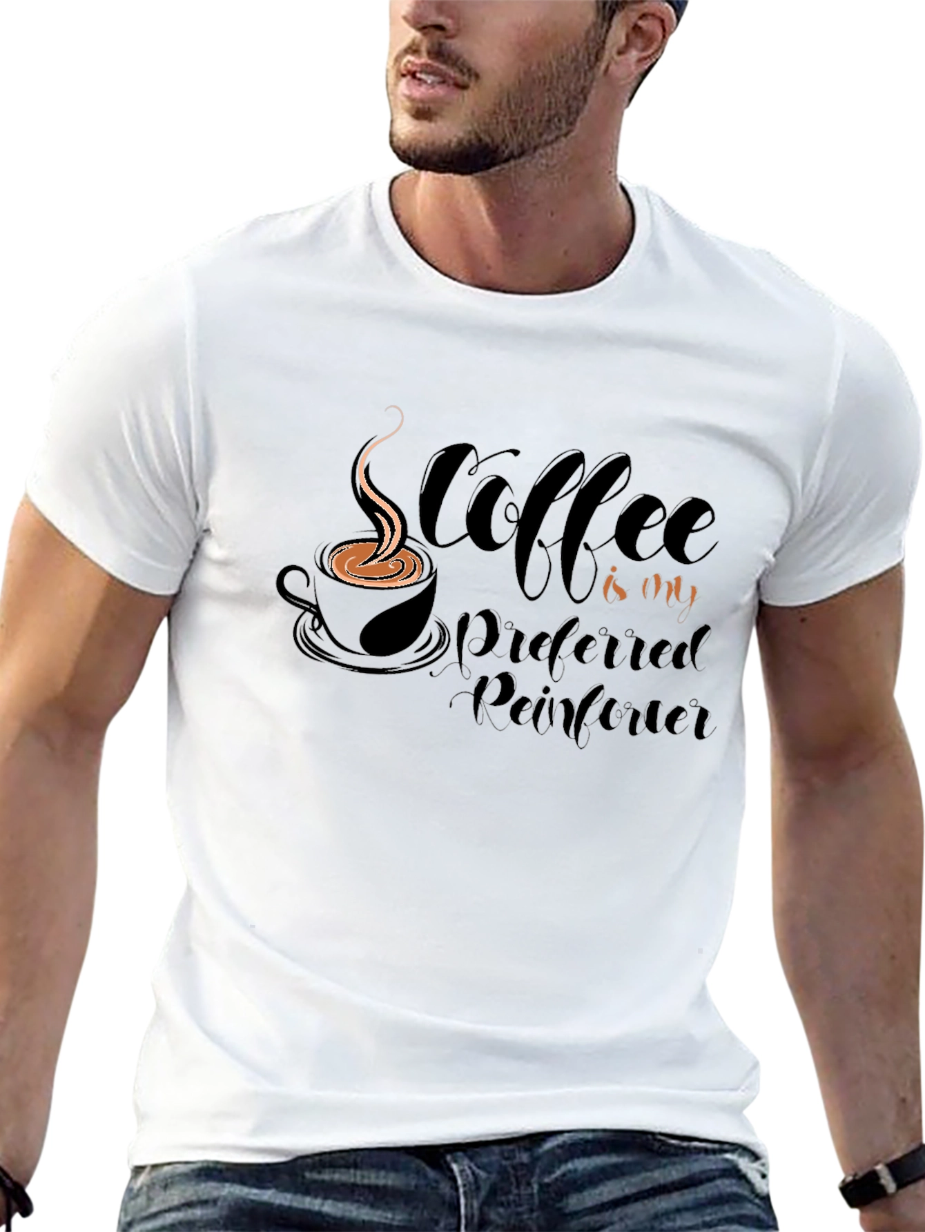 Black Coffee is My Preferred Reinforcer T-Shirt view 13