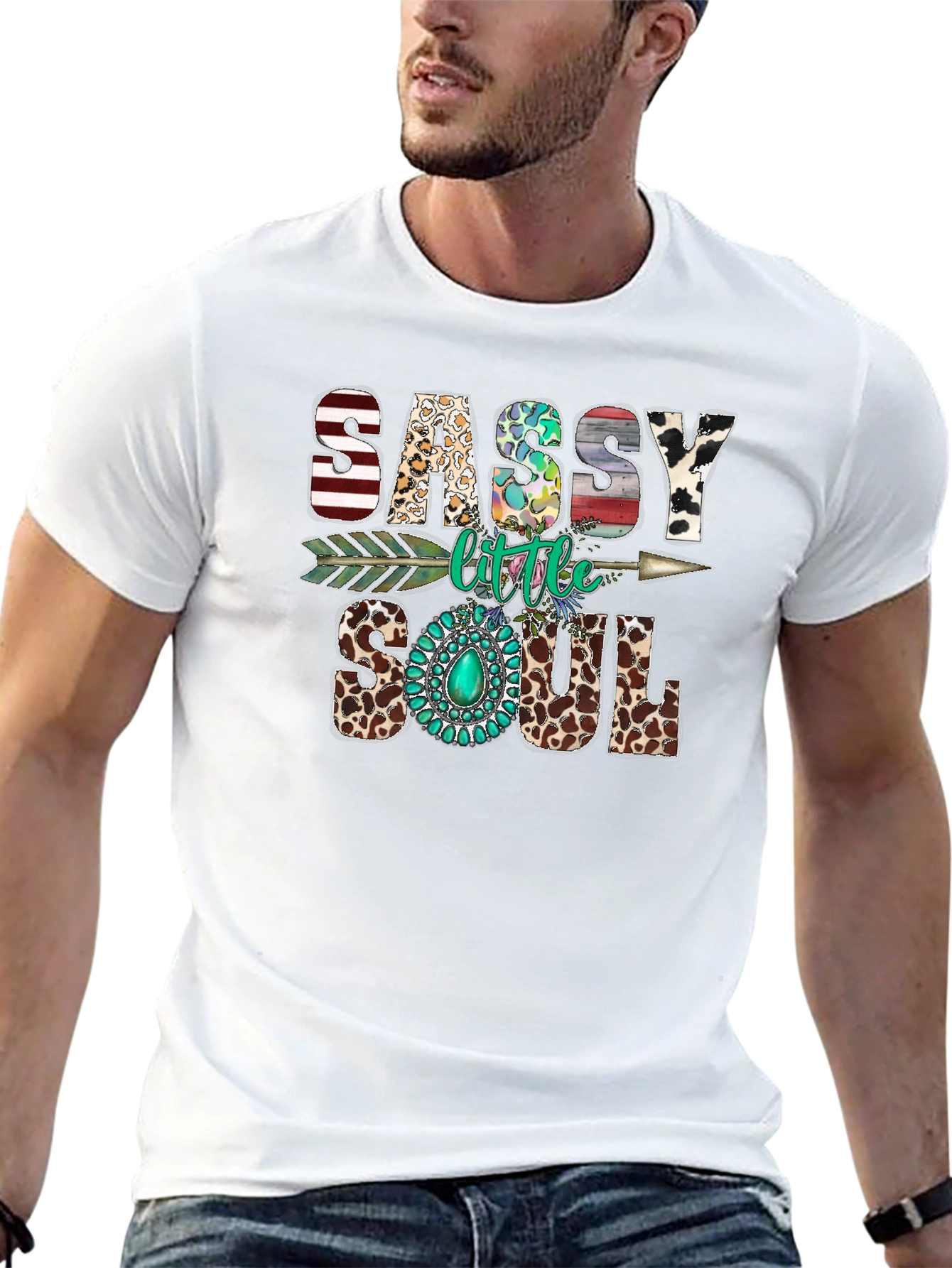 Black Sassy Little Soul Graphic T-Shirt view 13