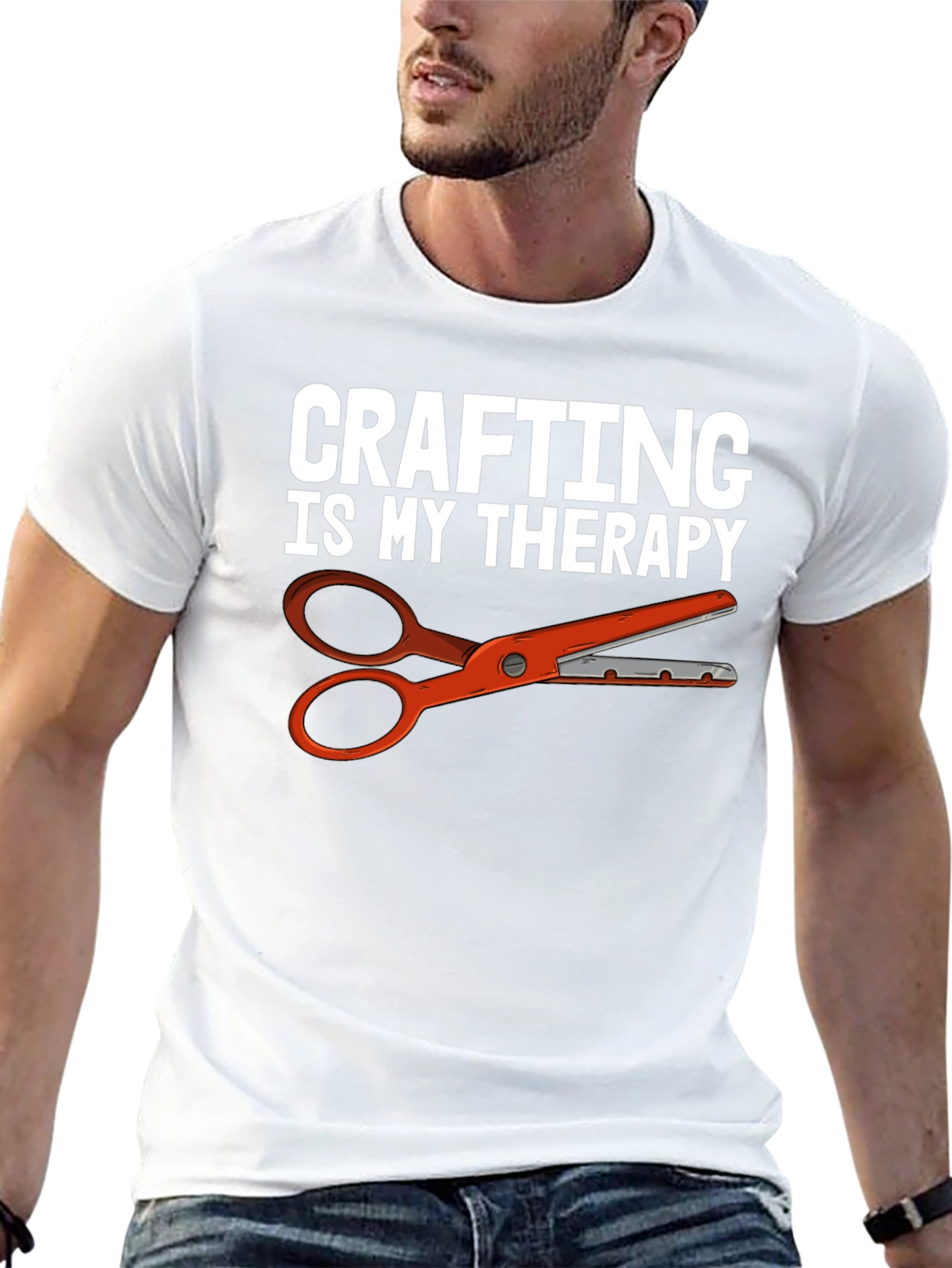 Black Crafting Therapy T-Shirt - Hobby Apparel view 13