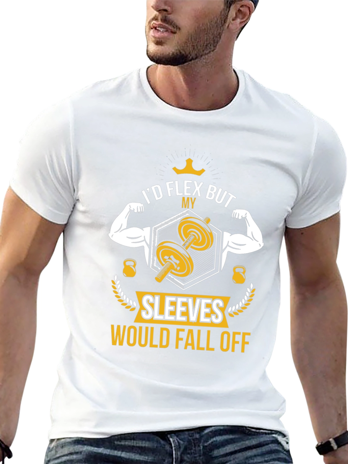 I'd Flex But My Sleeves Would Fall Off T-Shirt - 13