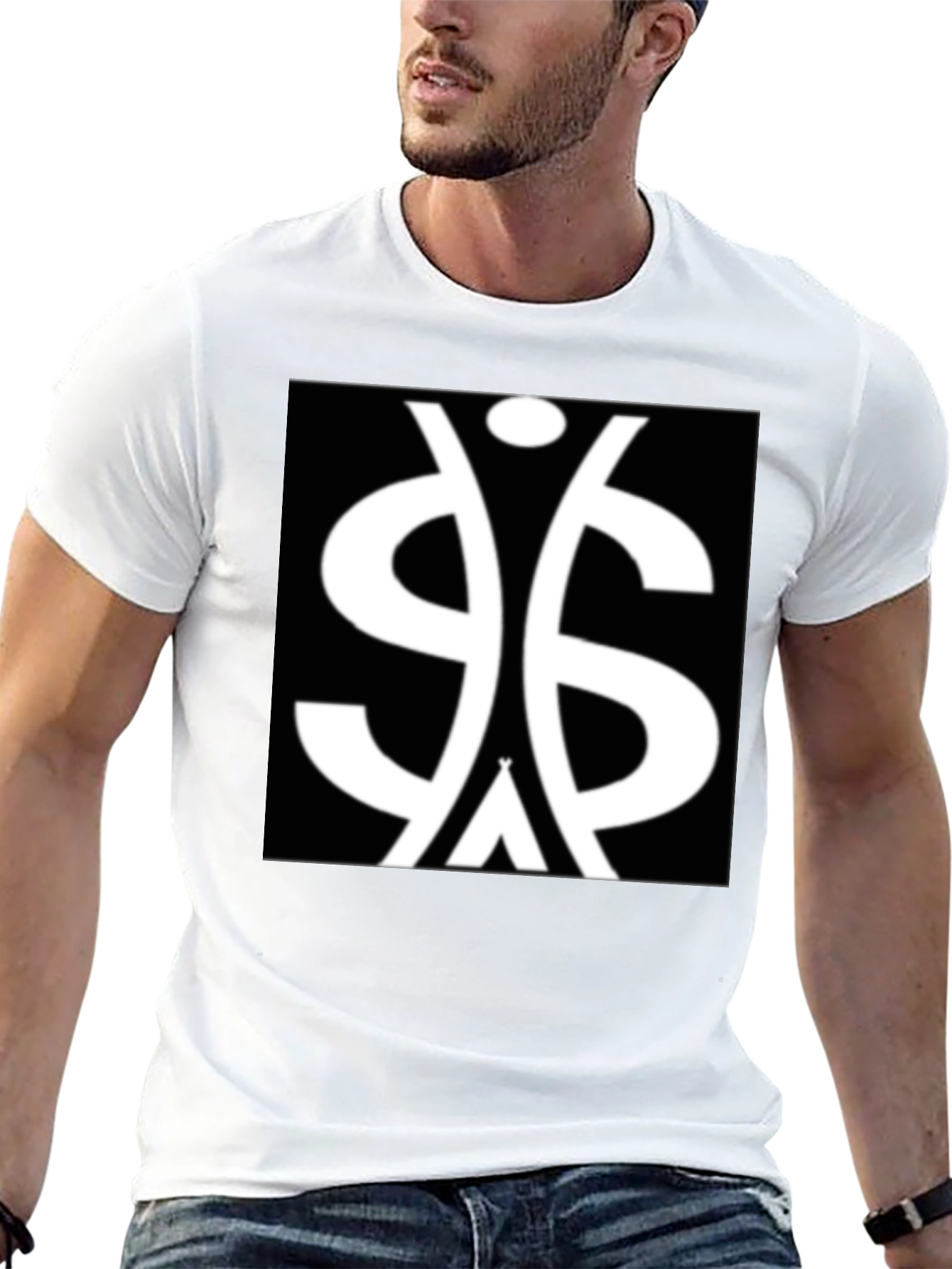 Black Symbol Graphic Tee - Black Cotton Blend view 13