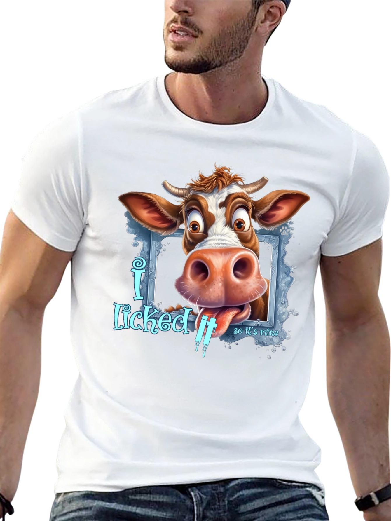 Funny Cow "I Licked It" Graphic Tee - 13