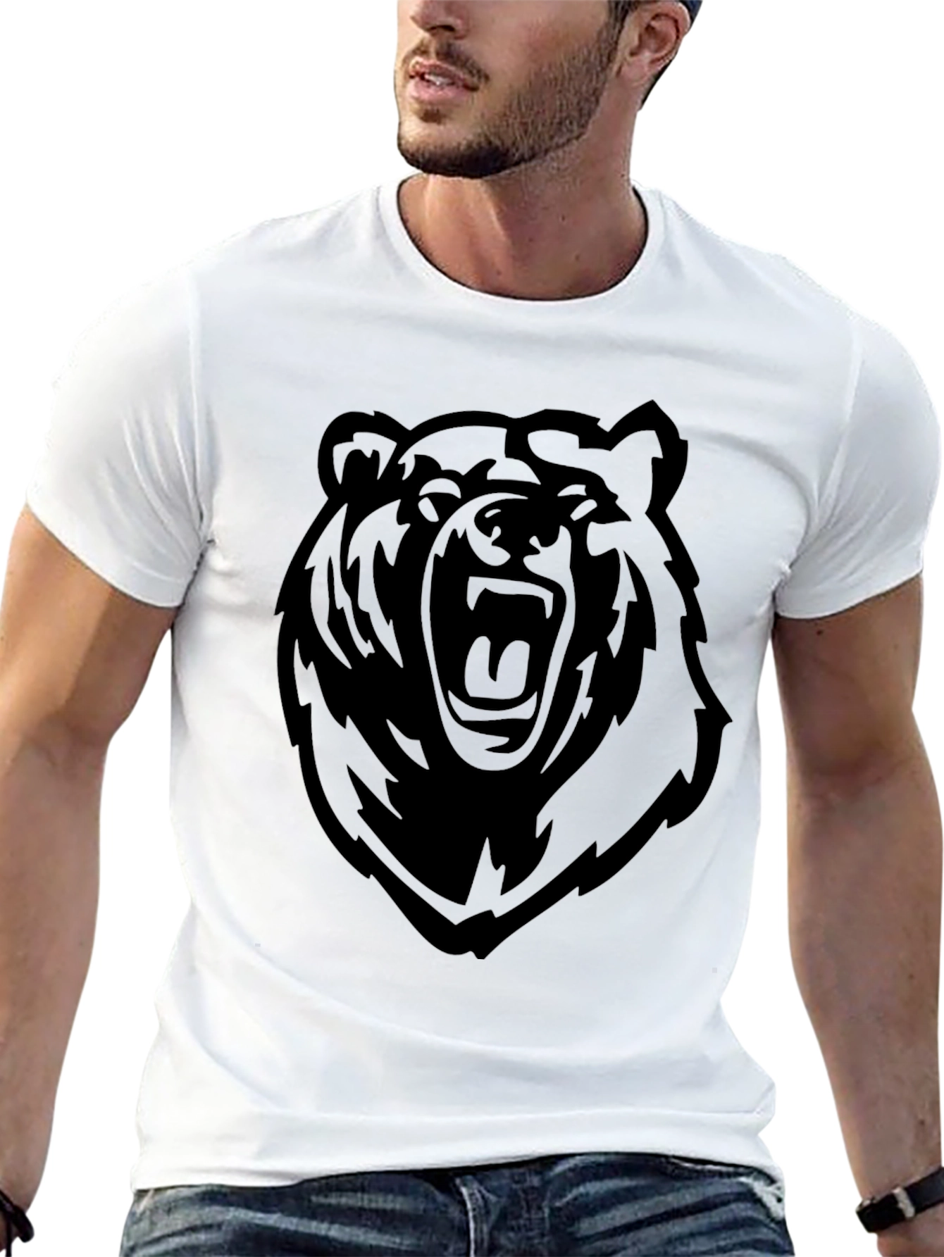 Black Black Bear Graphic Tee - Men's Casual Shirt view 13