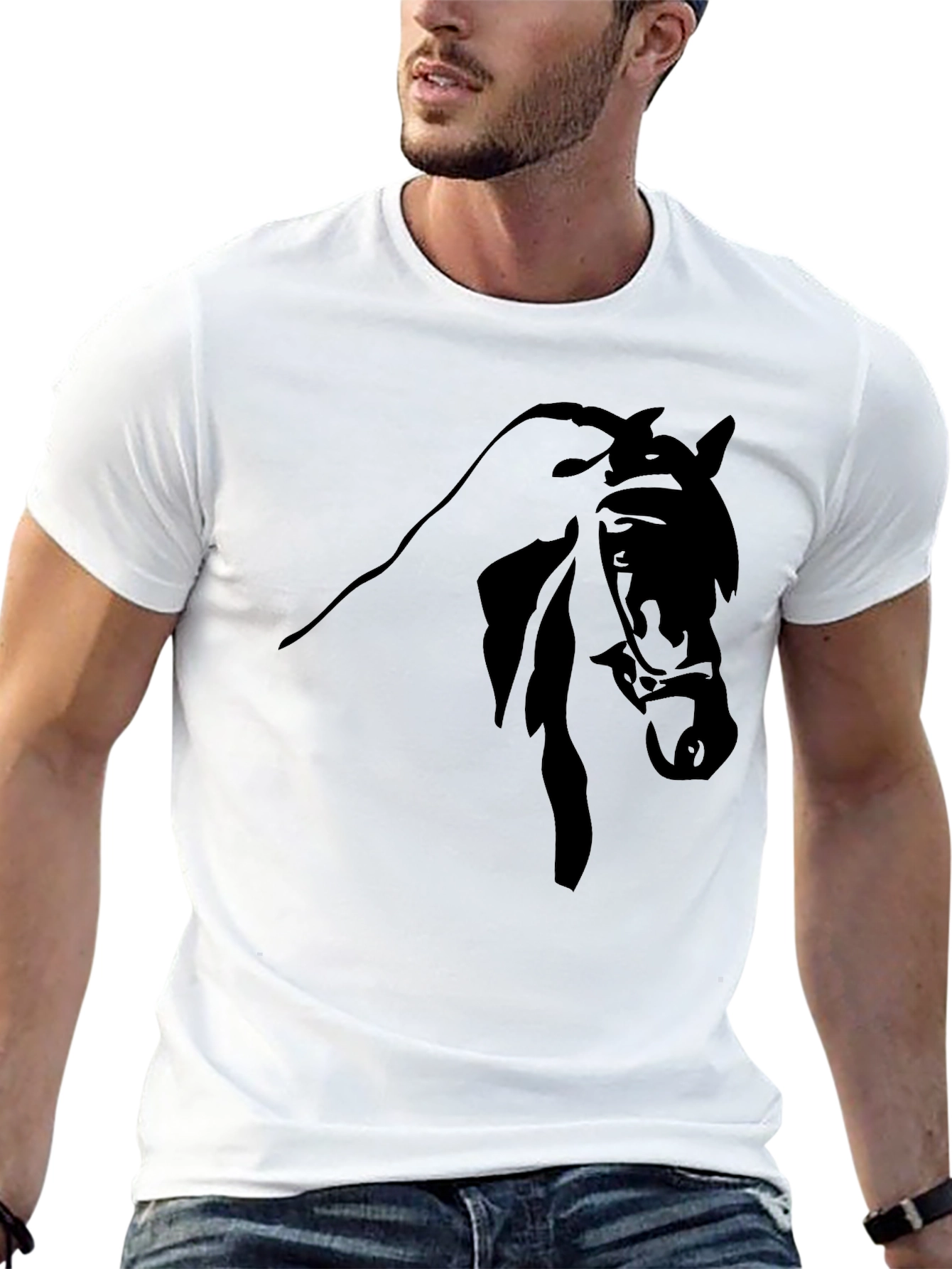 Black Black Horse Graphic Tee - Equestrian Style view 13