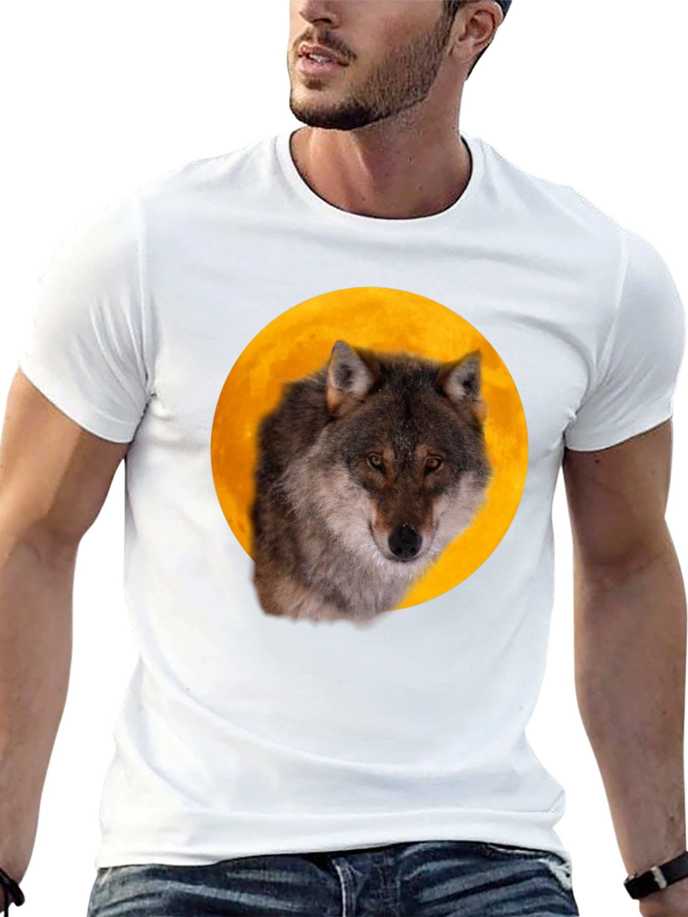 Black Wolf Moon Graphic Tee - Black view 13