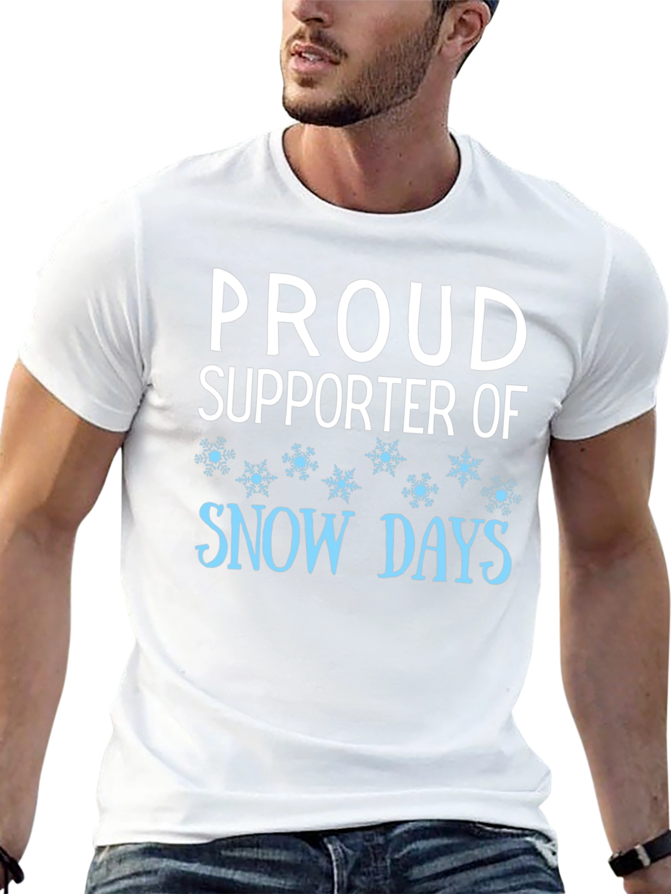 Black Proud Supporter of Snow Days Black T-Shirt view 13