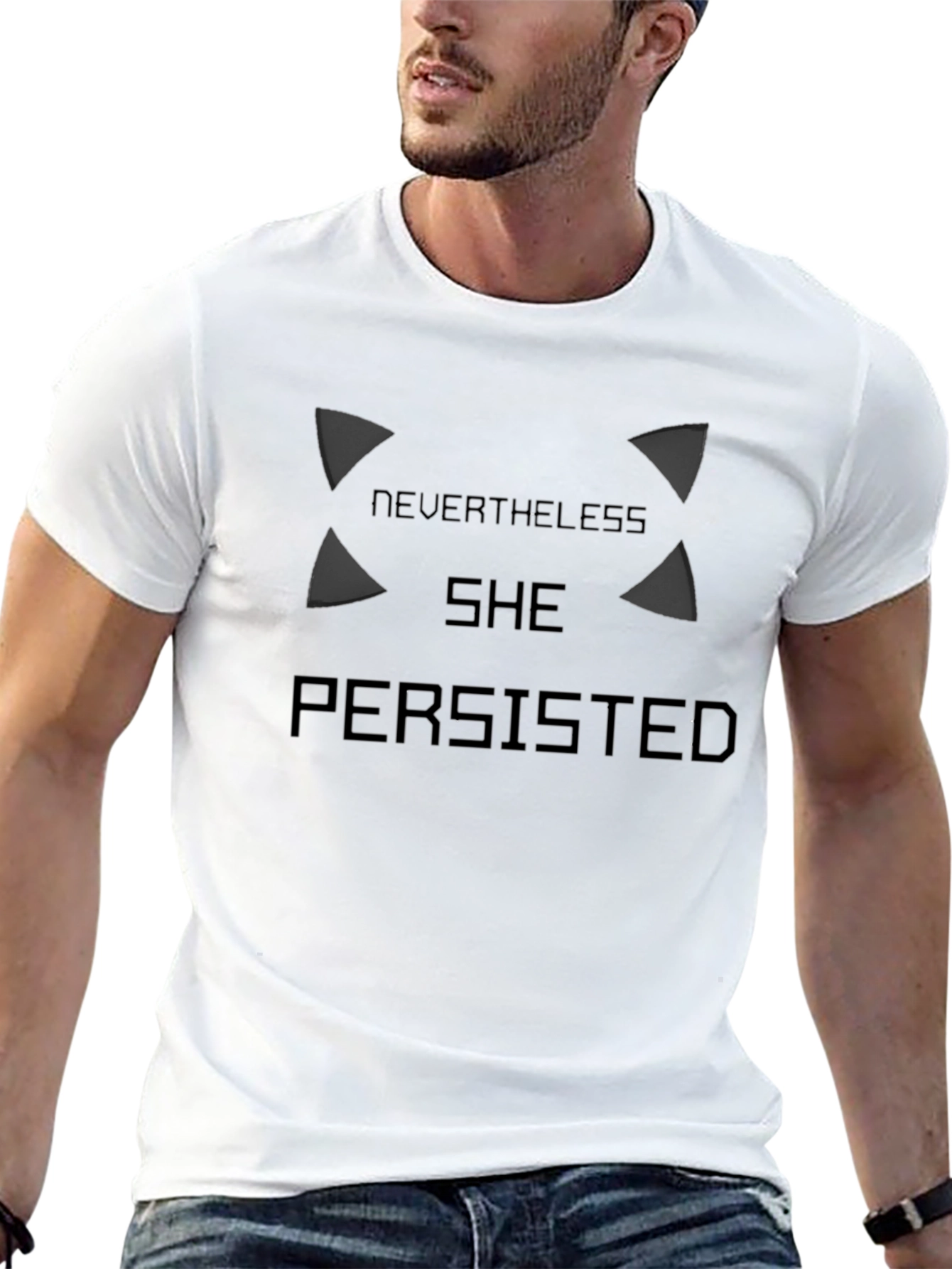 Black Nevertheless She Persisted Graphic Tee view 13