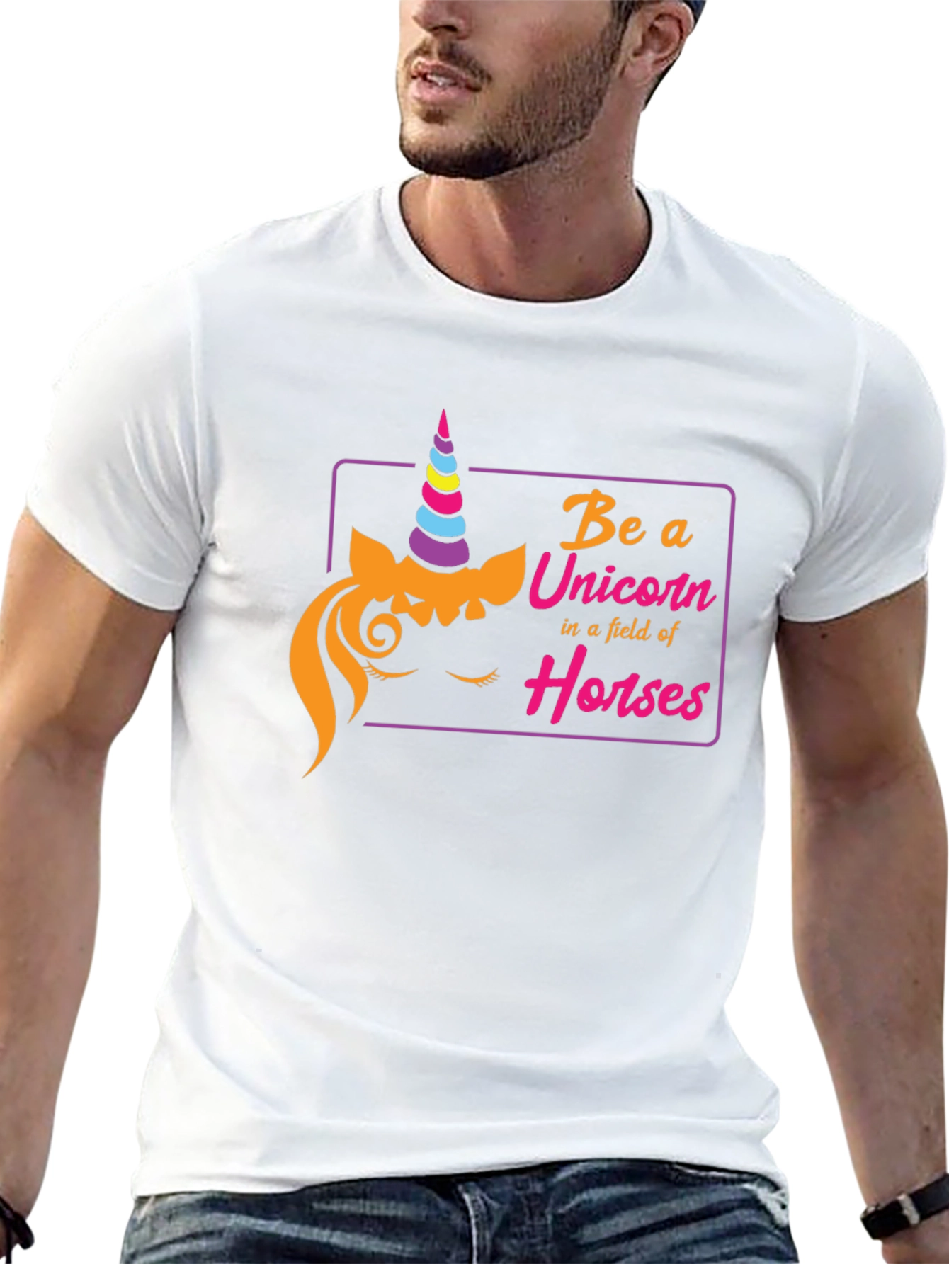 Black Be a Unicorn T-Shirt - Fun Novelty Tee view 13