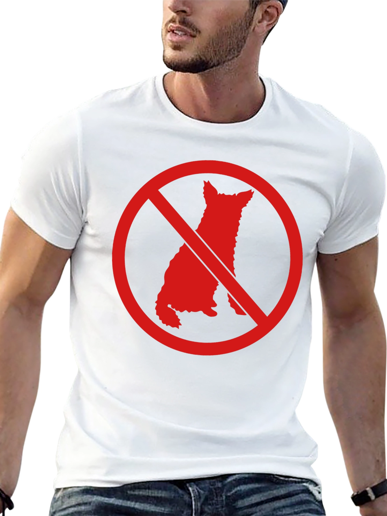 Black No Dogs Allowed Graphic T-Shirt - Men's Black Tee view 13