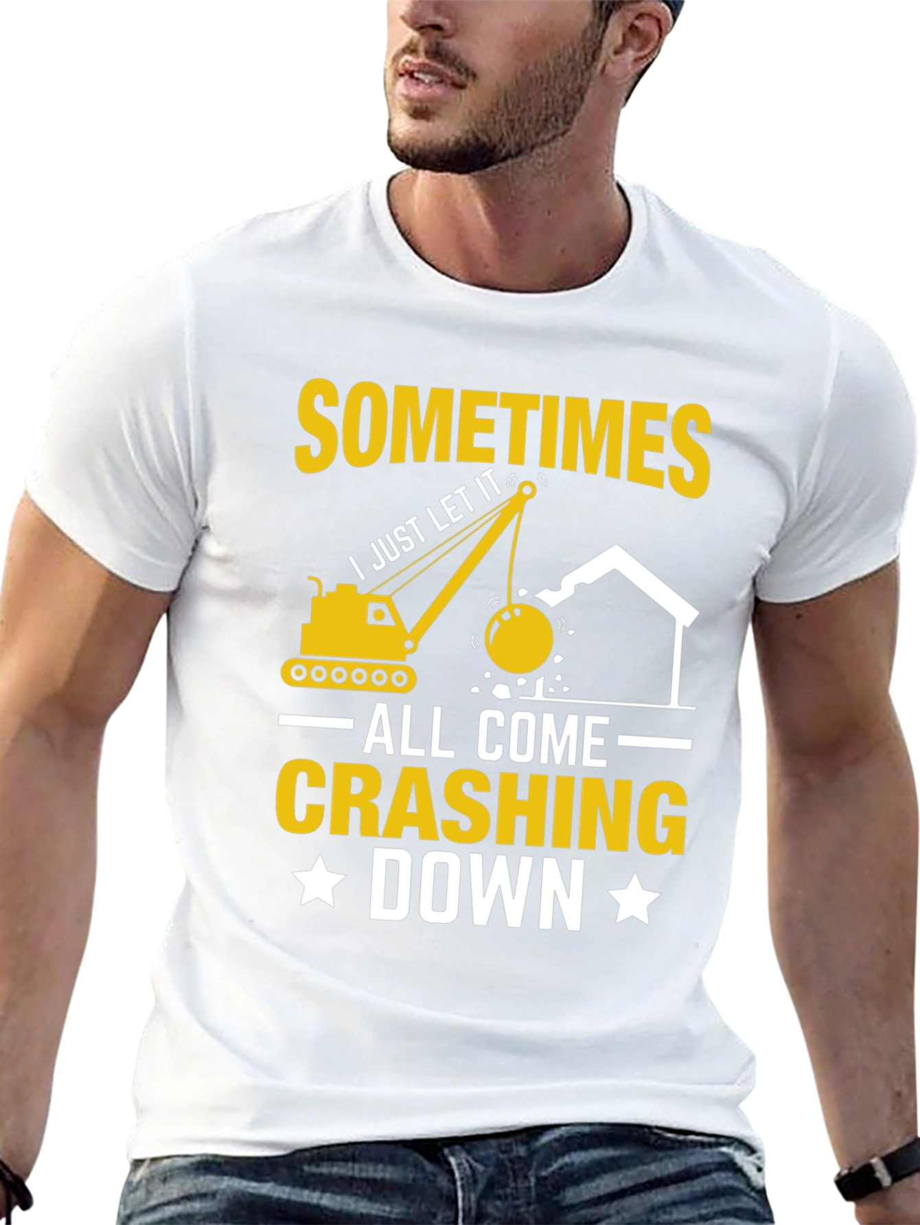 Black Sometimes I Just Let It All Come Crashing Down T-Shirt view 13