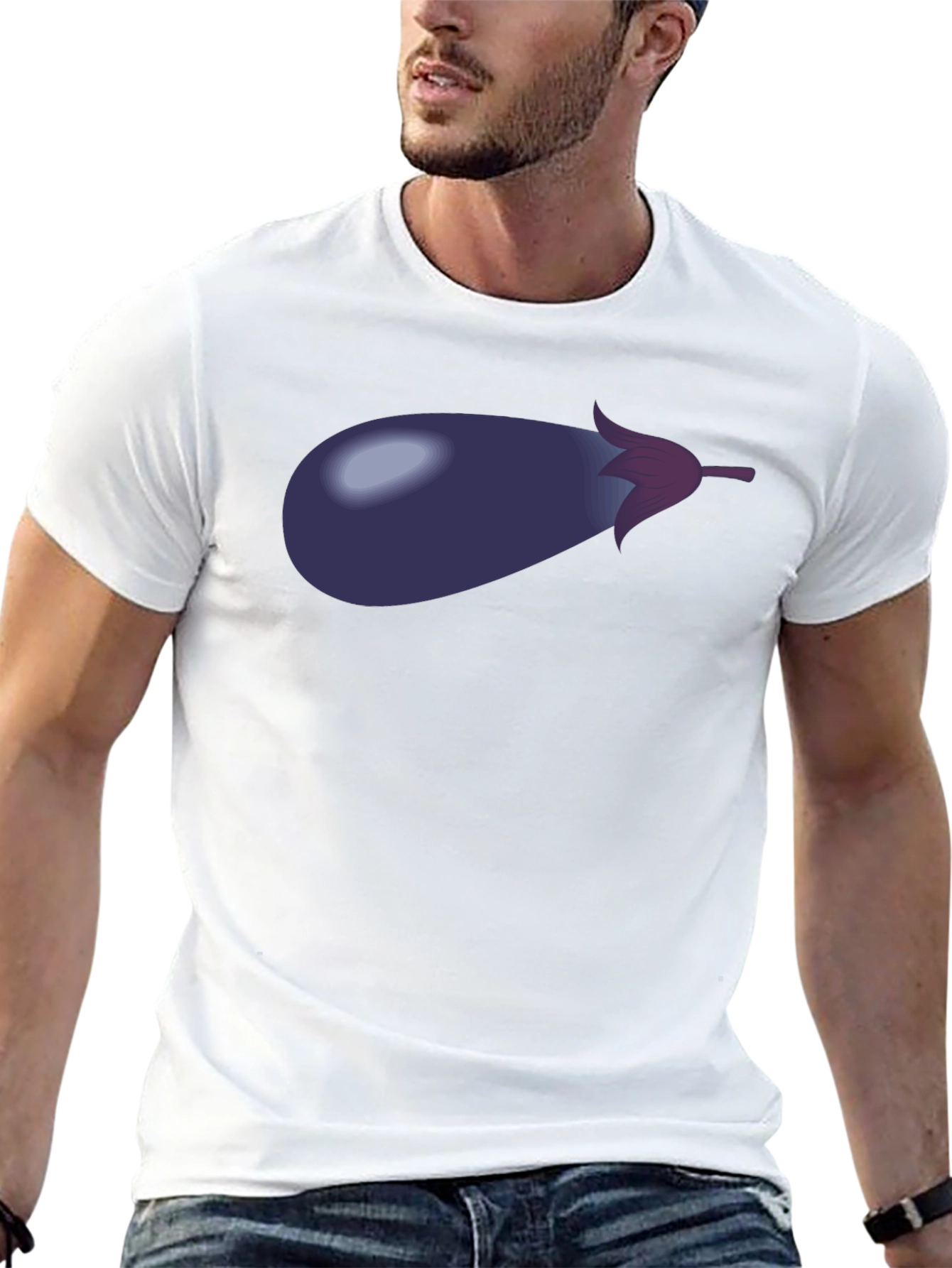 Eggplant Graphic T-Shirt - Casual Style - 13