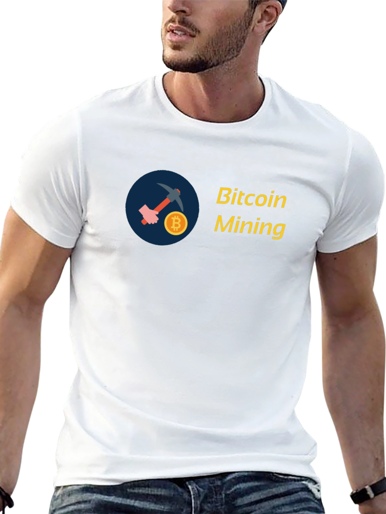 Black Bitcoin Mining T-Shirt - Crypto Design view 13