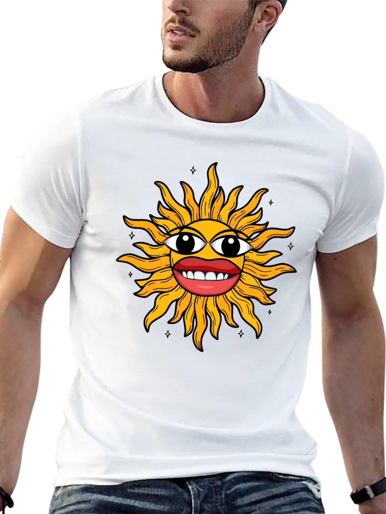 Black Funky Sun Graphic Tee - Black view 13