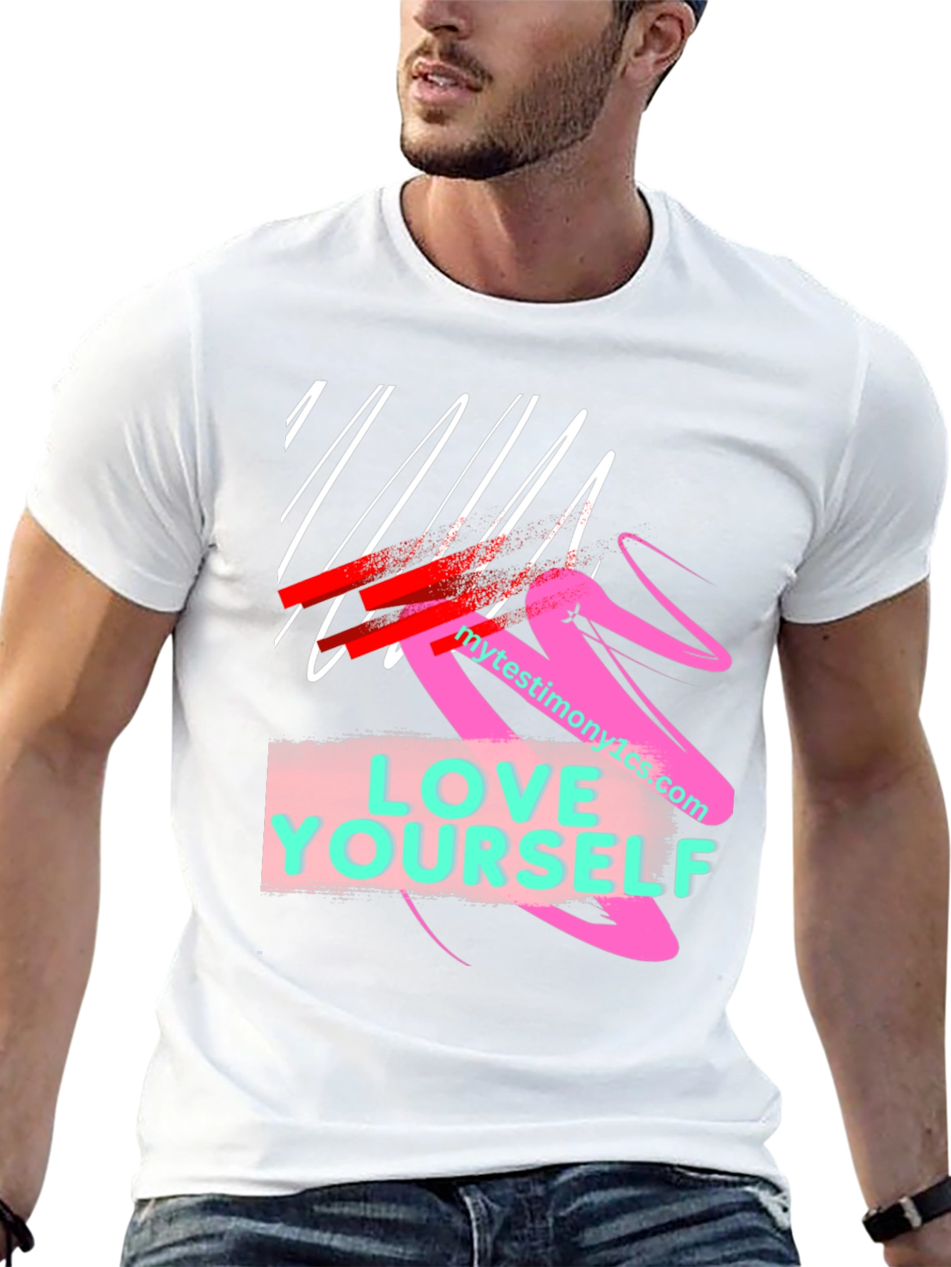 Black Love Yourself Graphic T-Shirt view 13