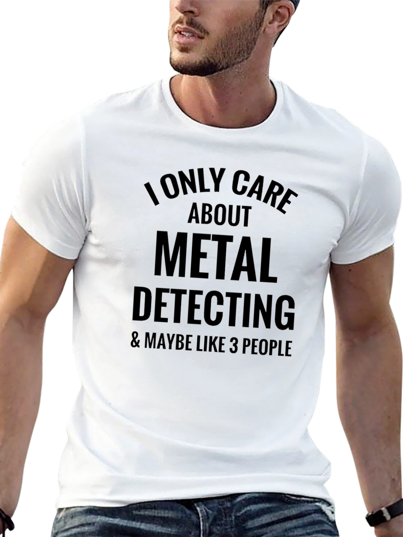Black Metal Detecting T-Shirt - Funny Hobby Tee view 13