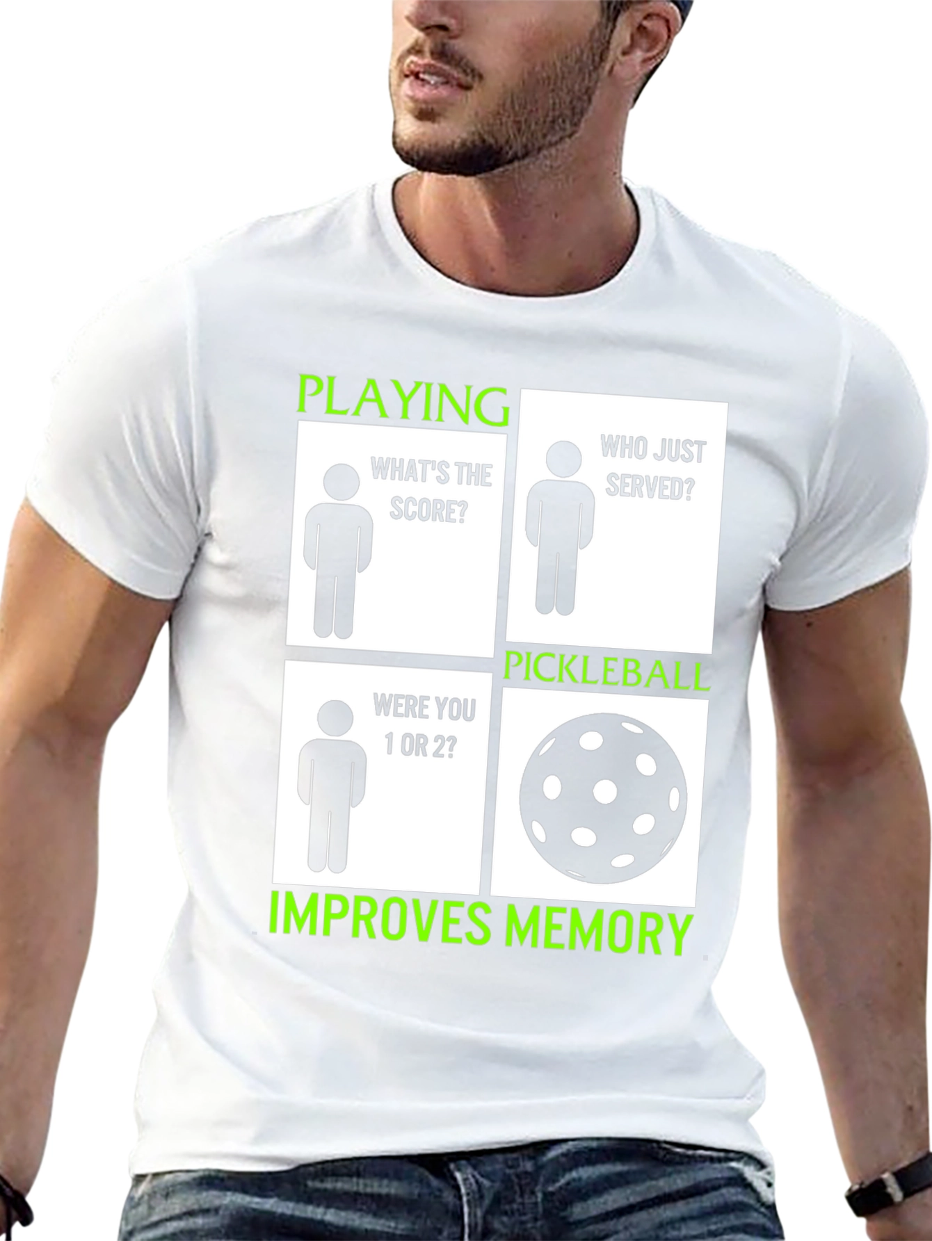 Black Pickleball Improves Memory T-Shirt view 13