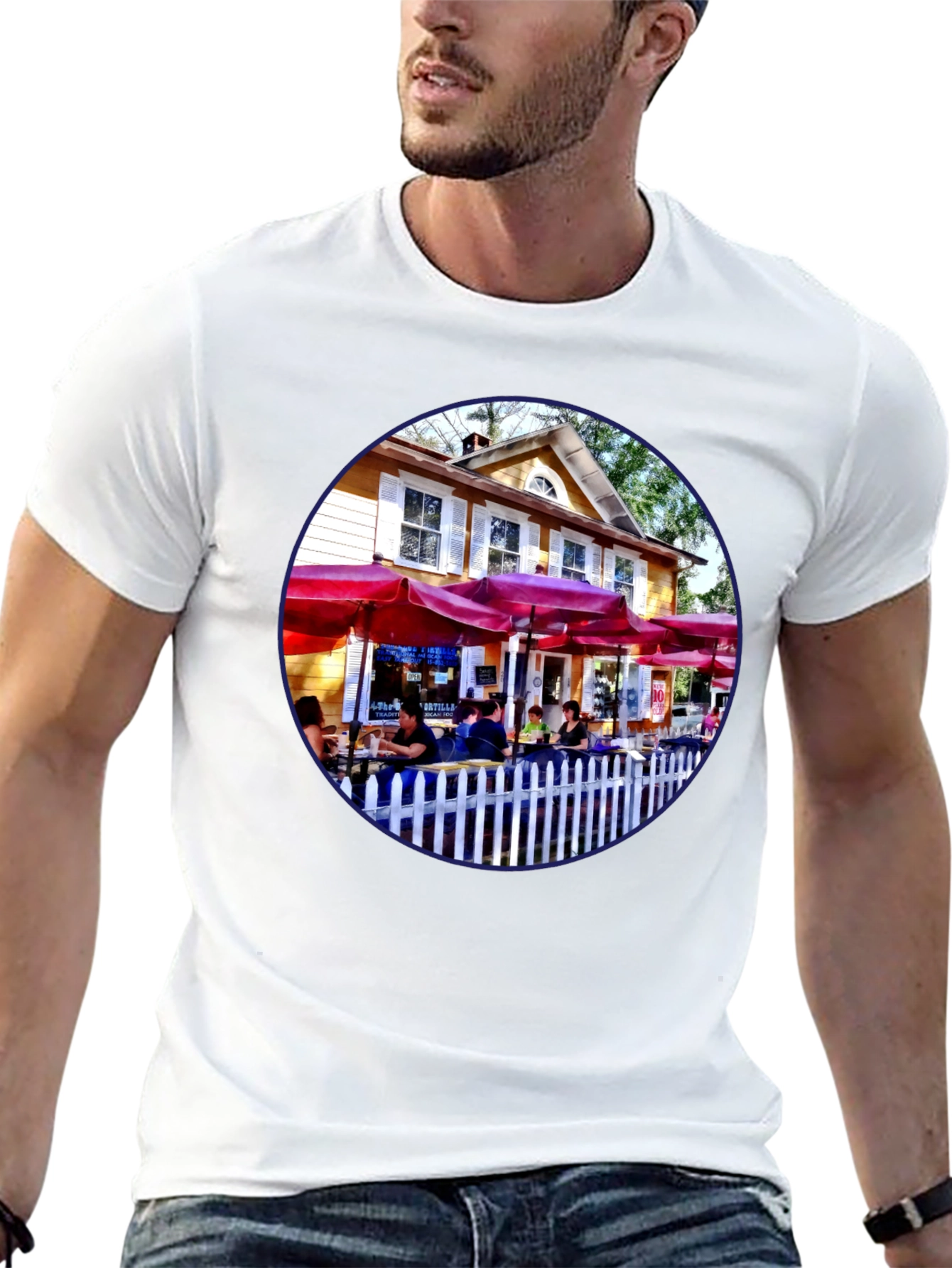 Black Restaurant Patio Graphic Tee - Black view 13