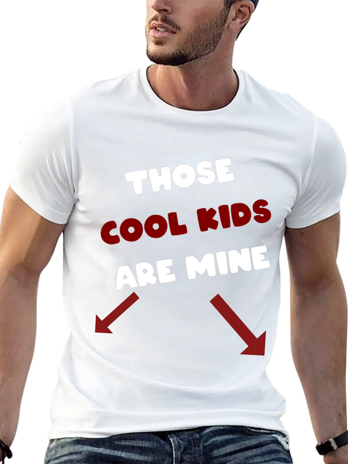Black Cool Kids Dad Tee - Black Novelty T-Shirt view 13