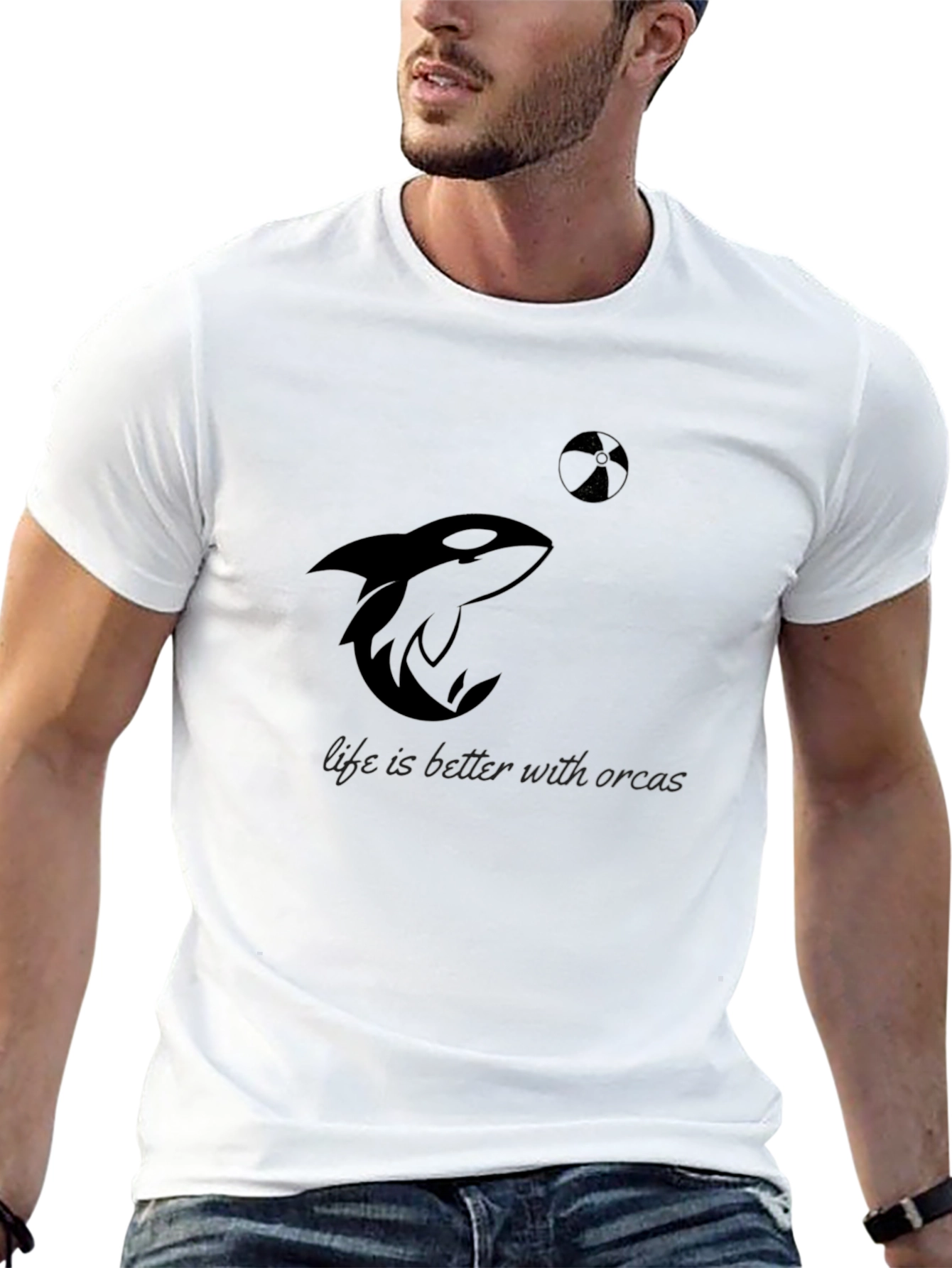 Black Orca Life Tee - Black Graphic T-Shirt view 13