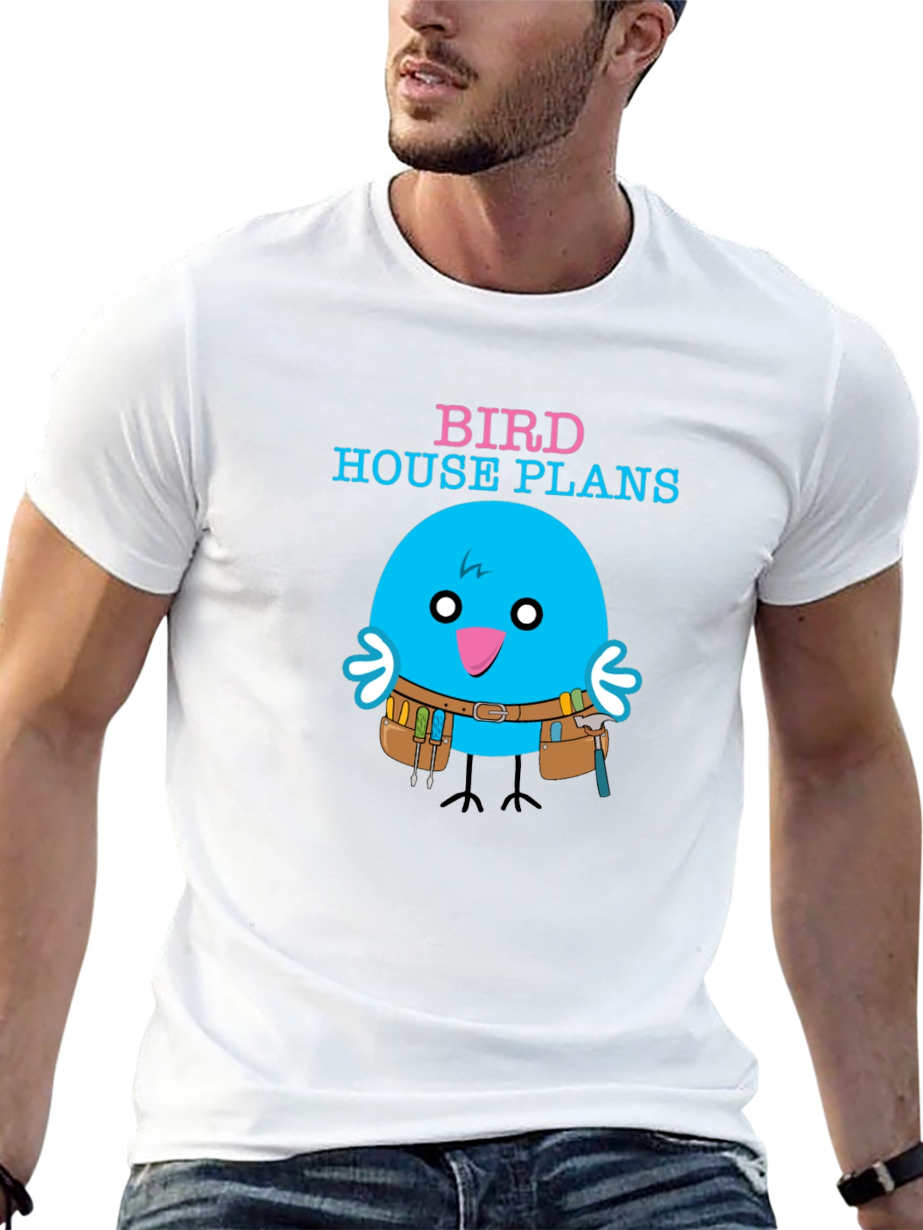 Black Bird House Plans Graphic T-Shirt view 13