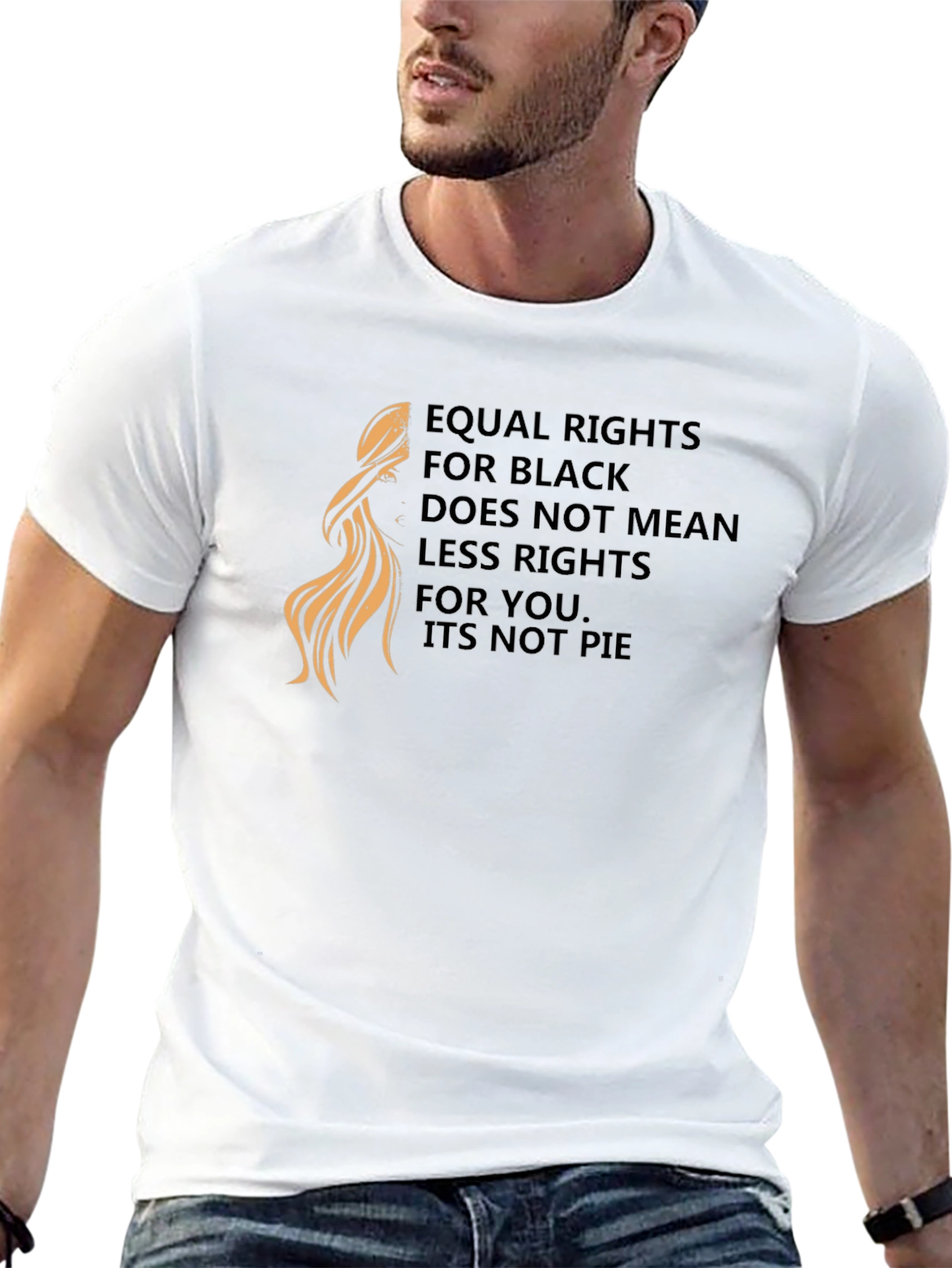 Black Equal Rights Black T-Shirt: Powerful Statement Tee view 13