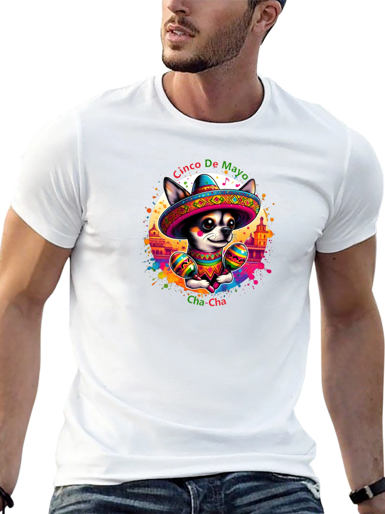 Black Cinco De Mayo Chihuahua T-Shirt view 13