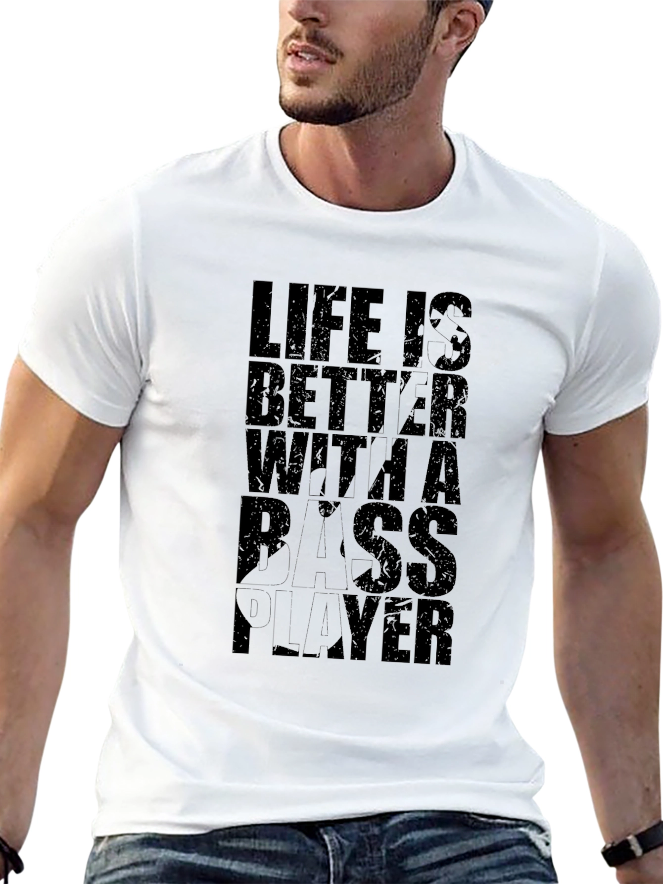 Black Life Is Better With A Bass Player Graphic T-Shirt view 13