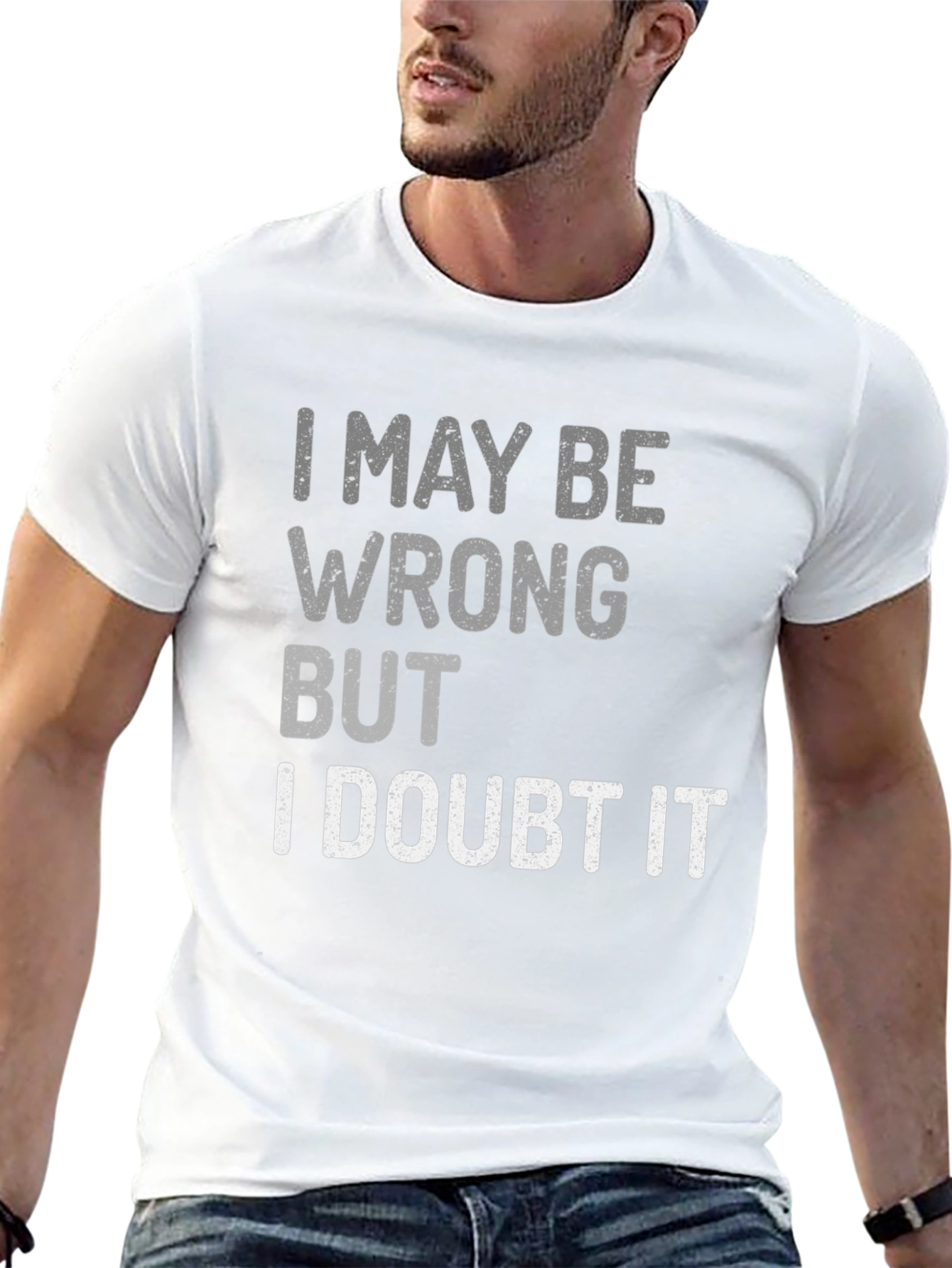 Black Funny Sarcastic I Doubt It Graphic Tee view 13