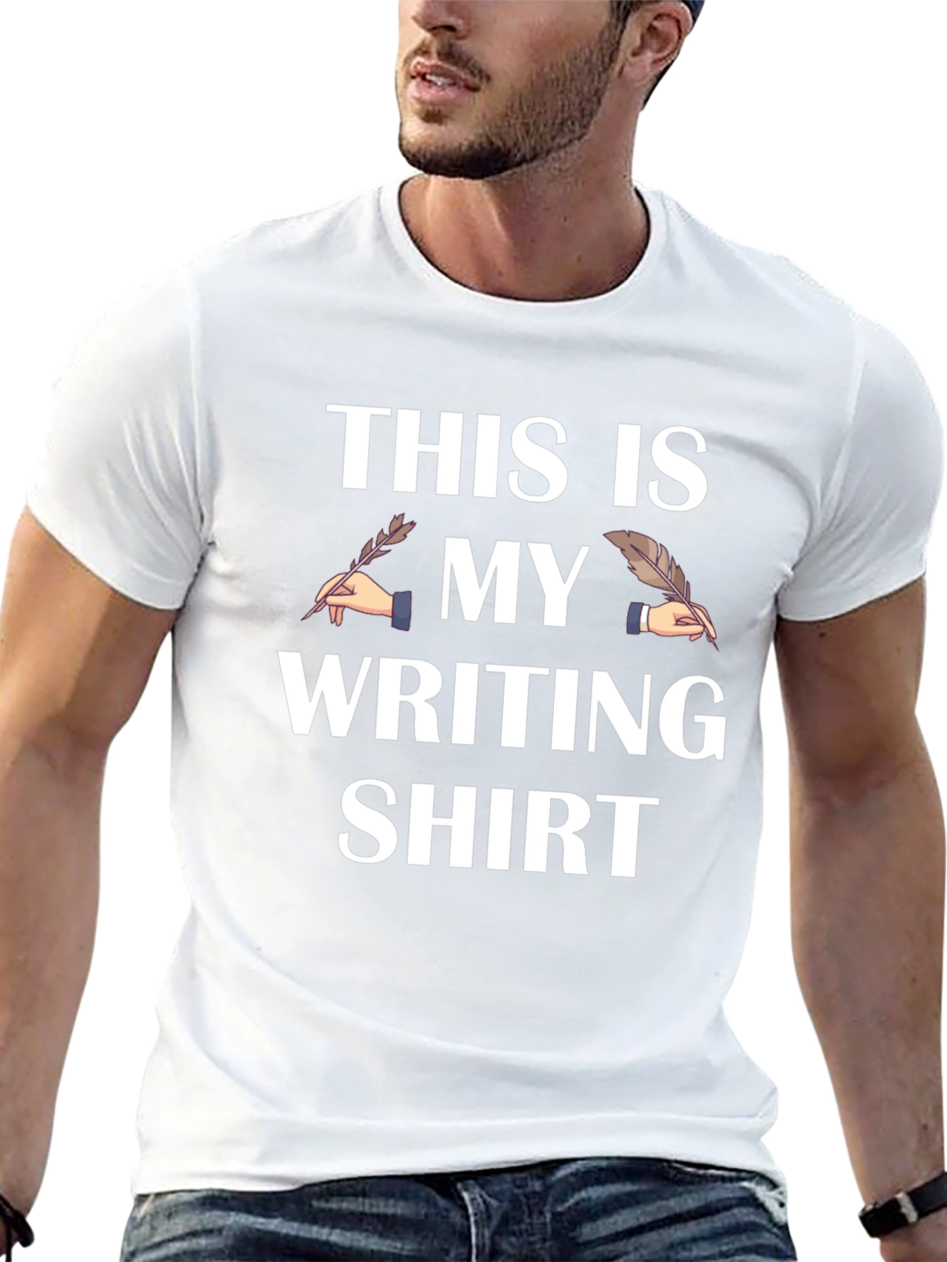 Black This is My Writing Shirt - Funny Writer T-Shirt view 13