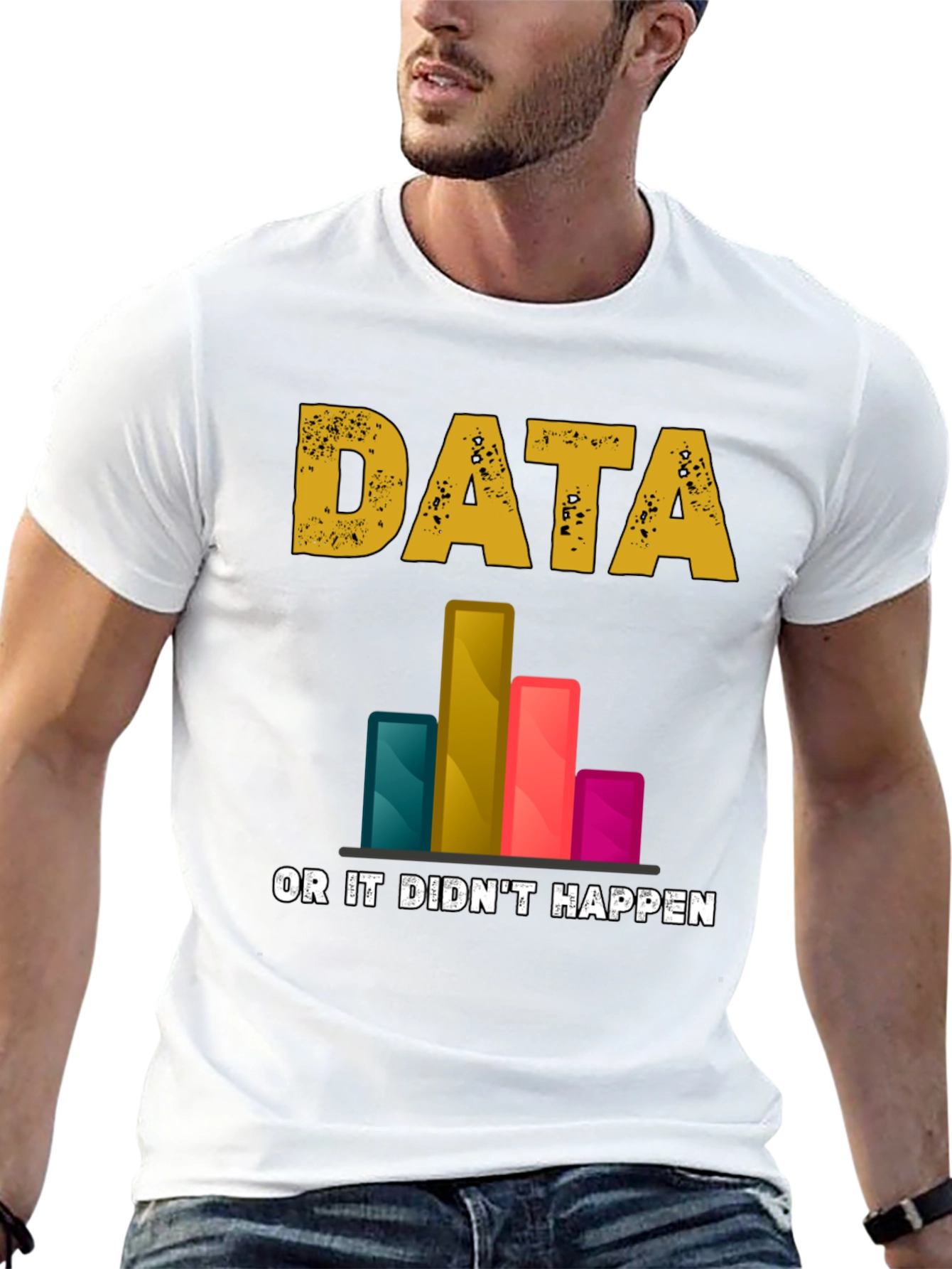 Black Data Science T-Shirt - "Data or it Didn't Happen" view 13