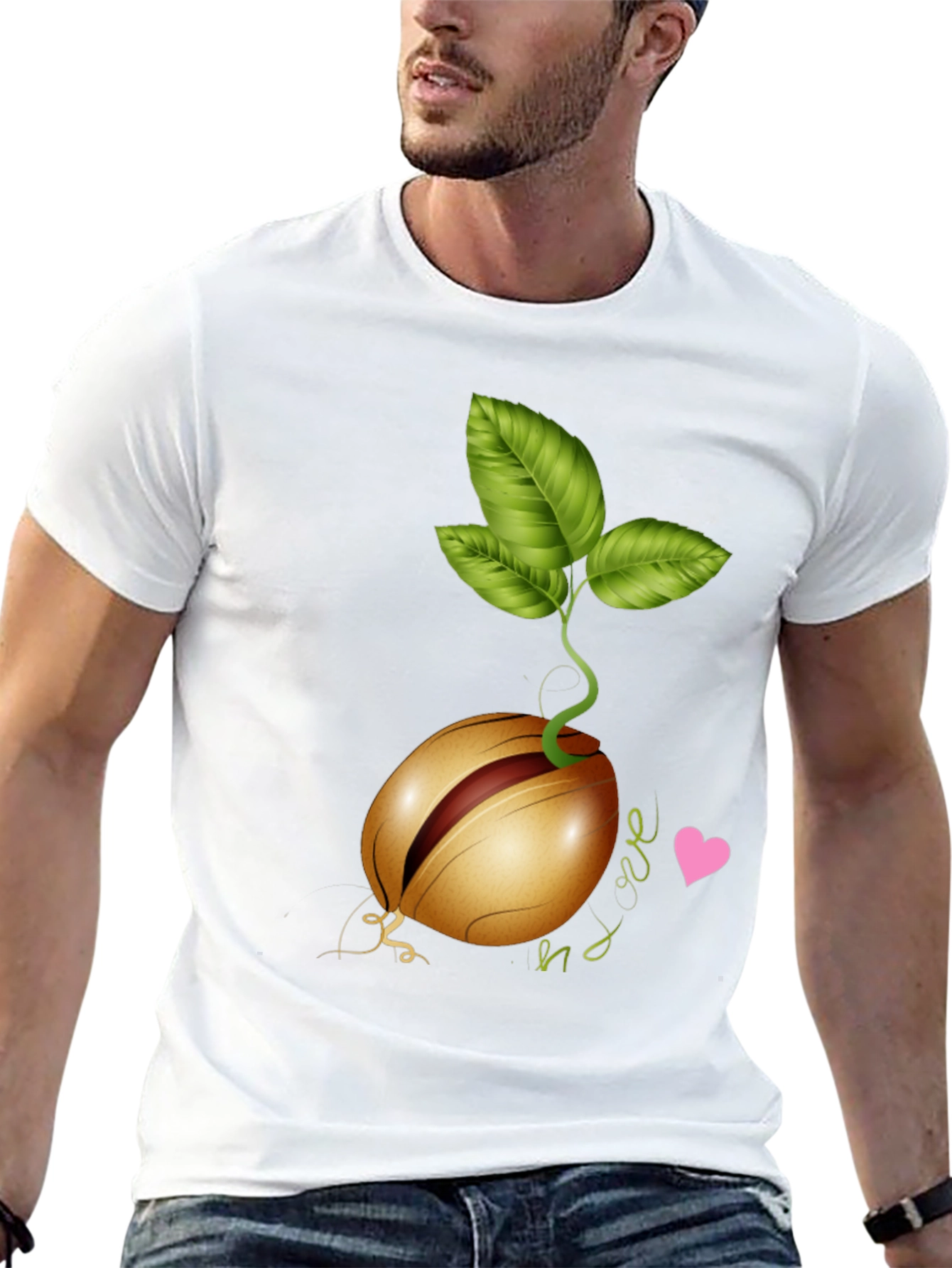 Black Sprouted Avocado Seed Graphic Tee - Love & Growth view 13
