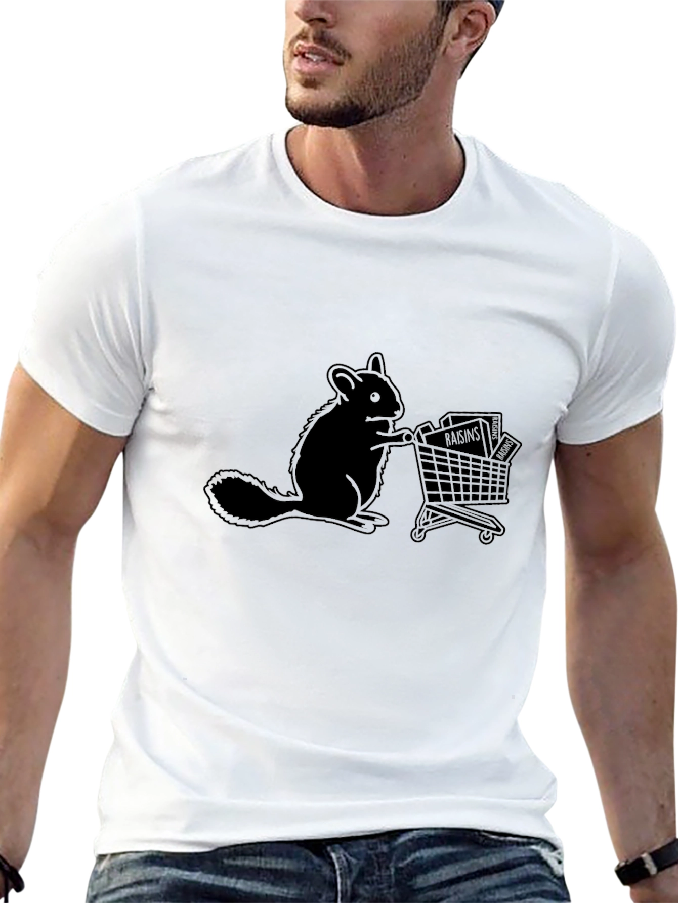 Black Squirrel Shopping Spree Graphic Tee - Black view 13